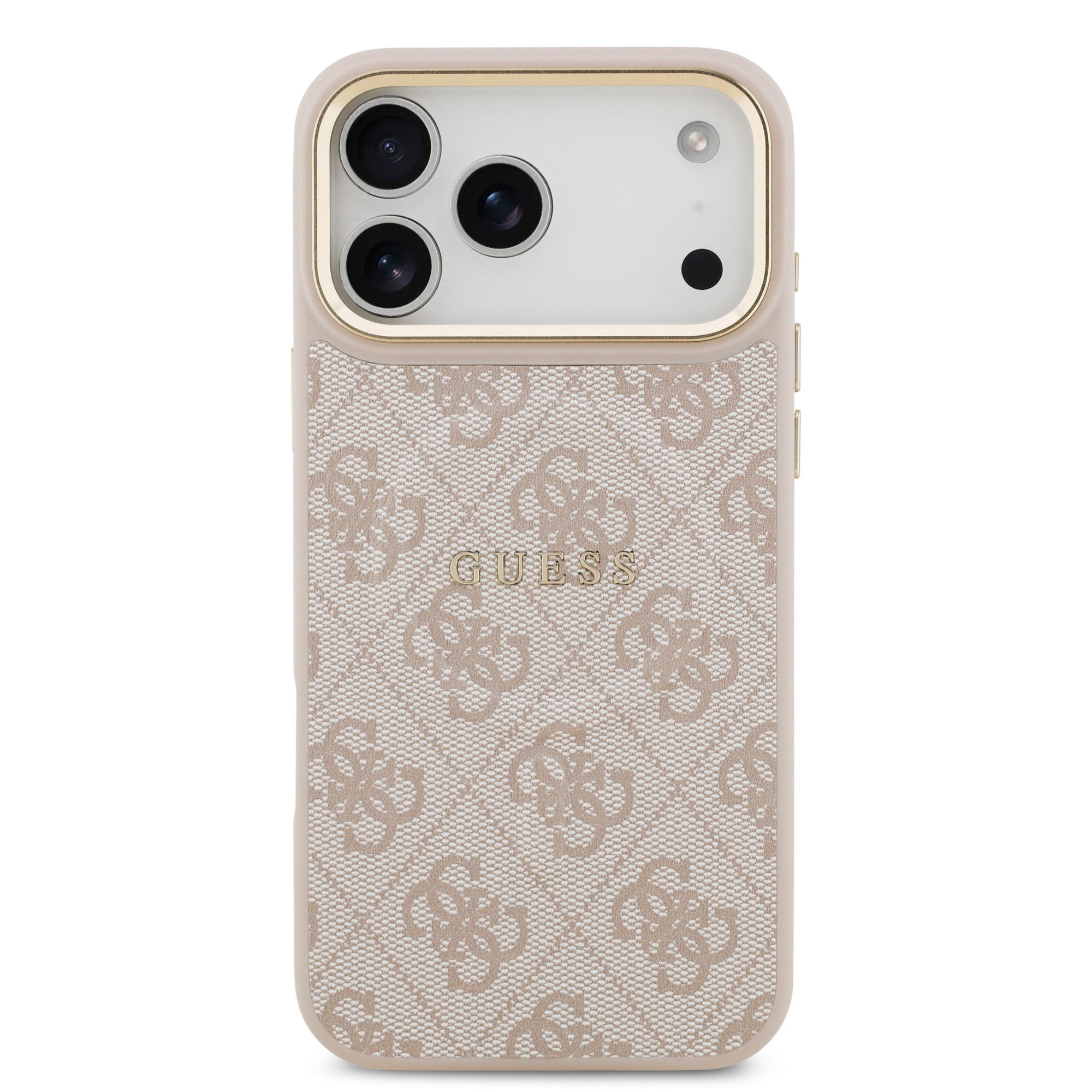 Guess Handyhülle GUESS Case für iPhone 17 Pro Max Goldrahmen Magsafe Handyhülle Cover R