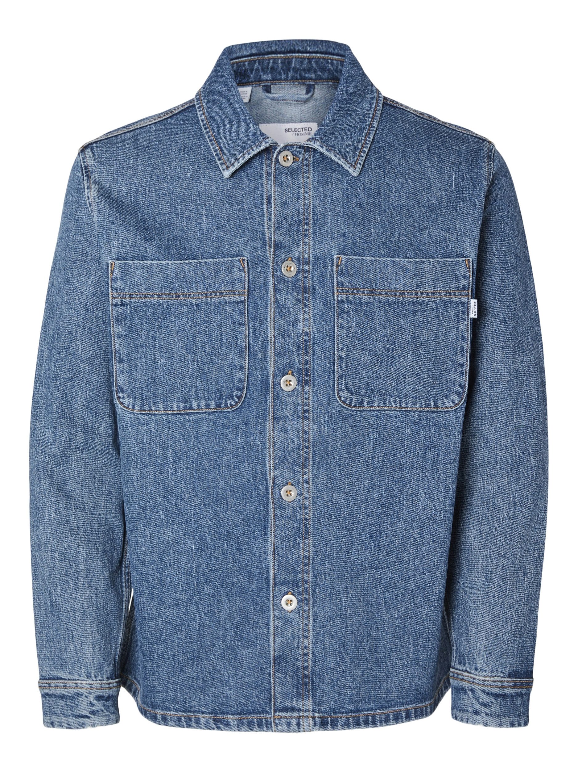 SELECTED HOMME Jeansjacke - Lässiges Overshirt - Jeansjacke