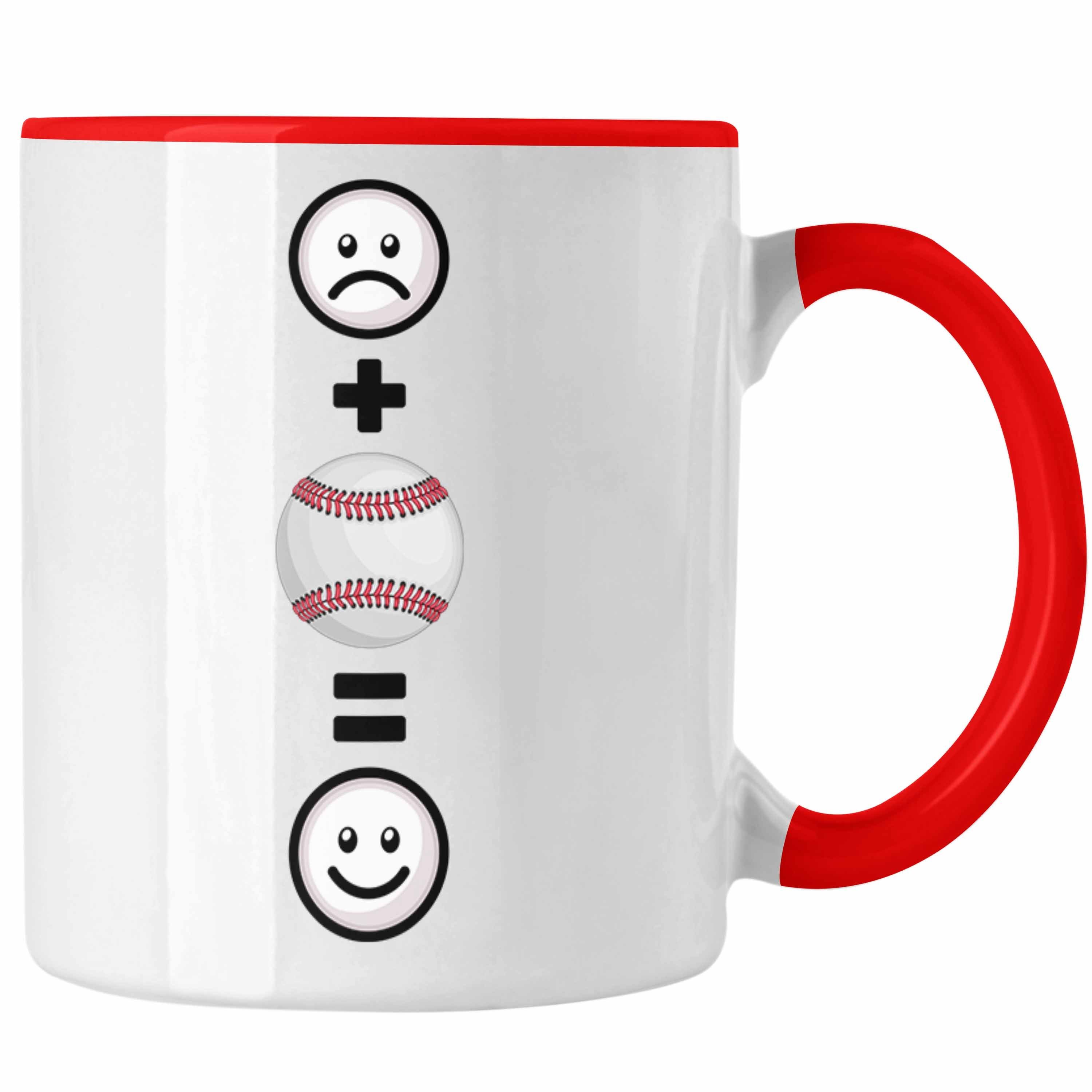 Trendation Tasse Baseball Tasse Geschenk für Baseball-Spieler Lustige Geschenkidee :( Rot | Teetassen
