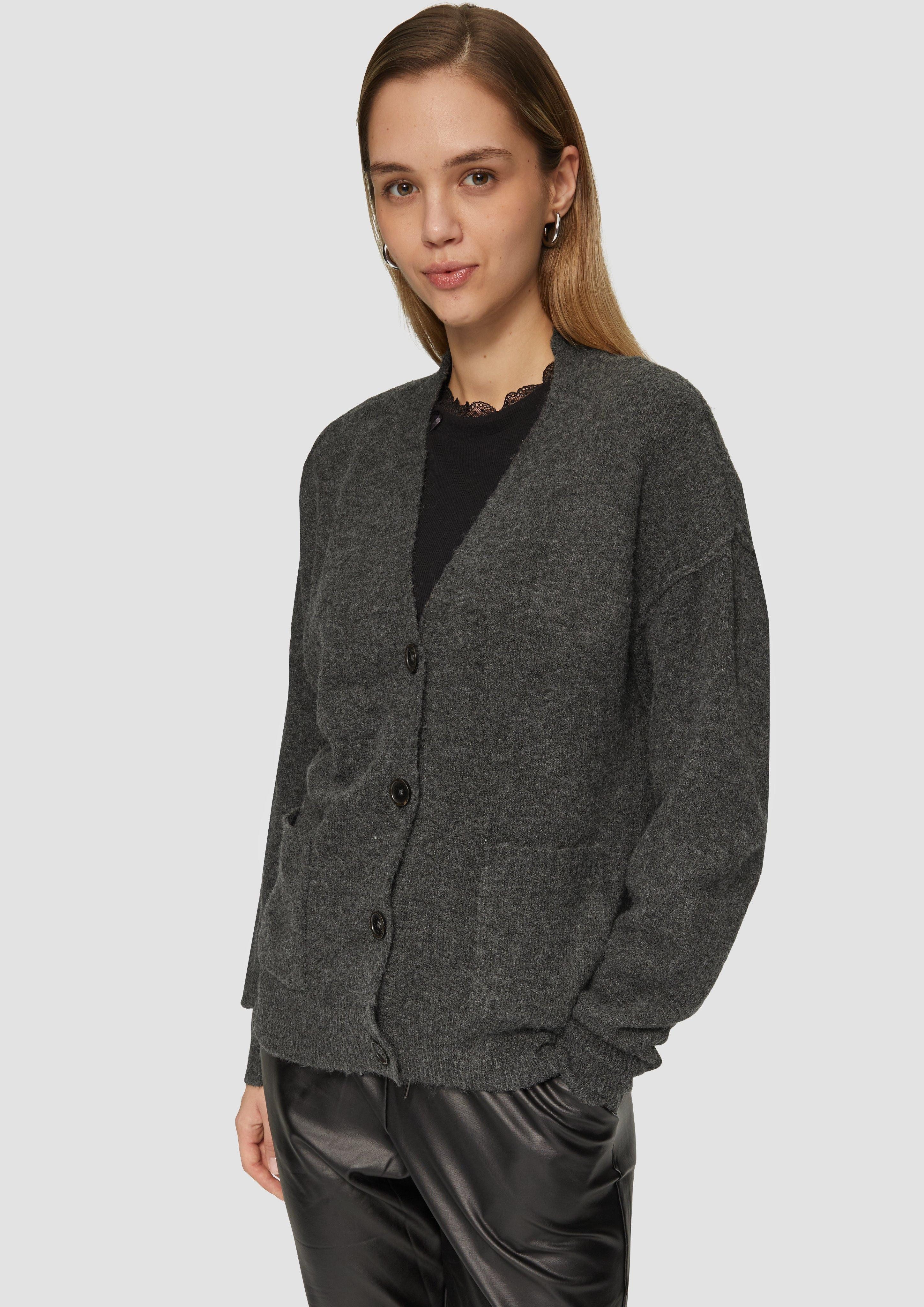 QS Funktionsjacke Flauschiger Cardigan mit Knöpfen günstig online kaufen