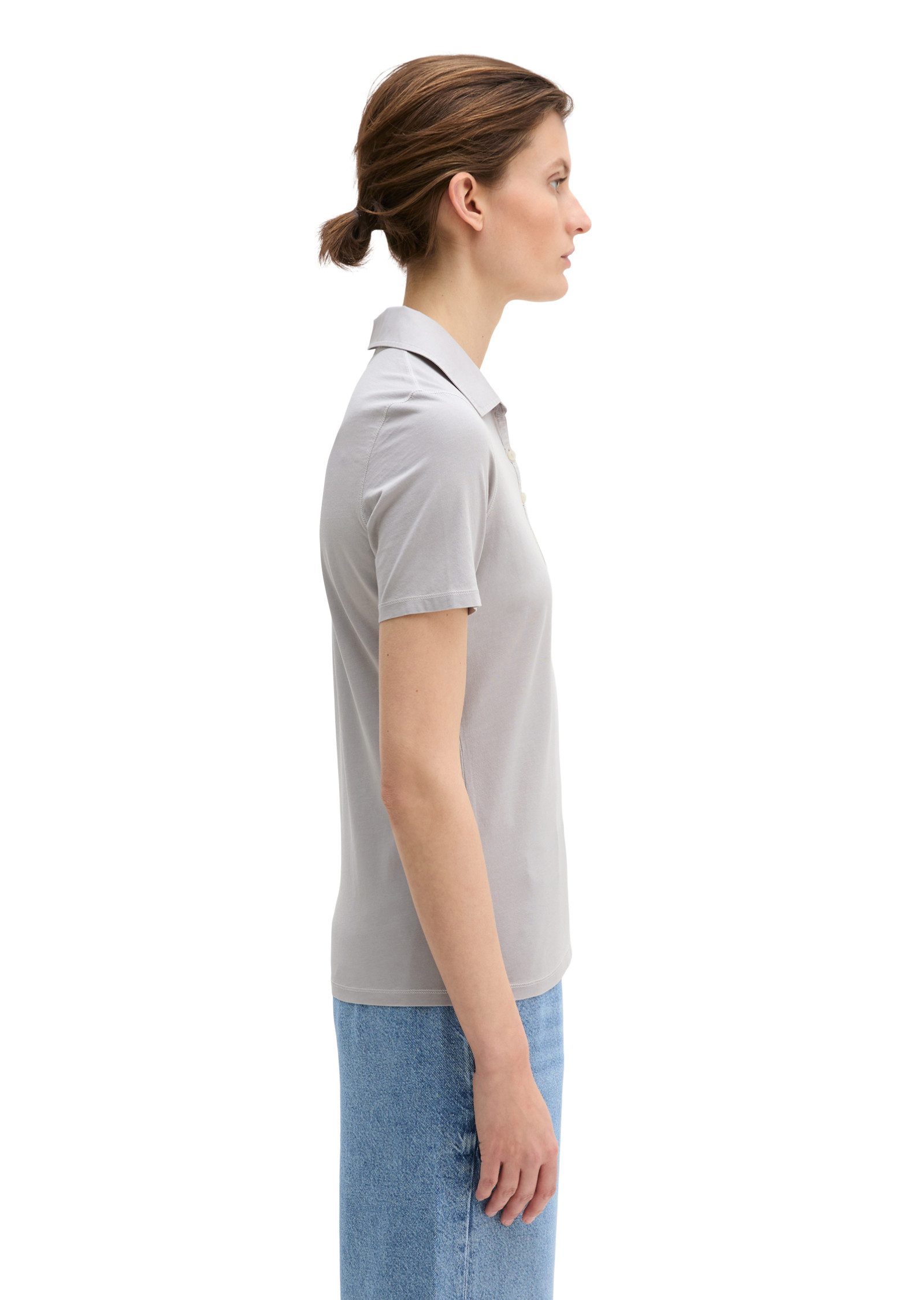 Marc O'Polo Poloshirt mit Material-Mix-Details – Bild 2 von 5