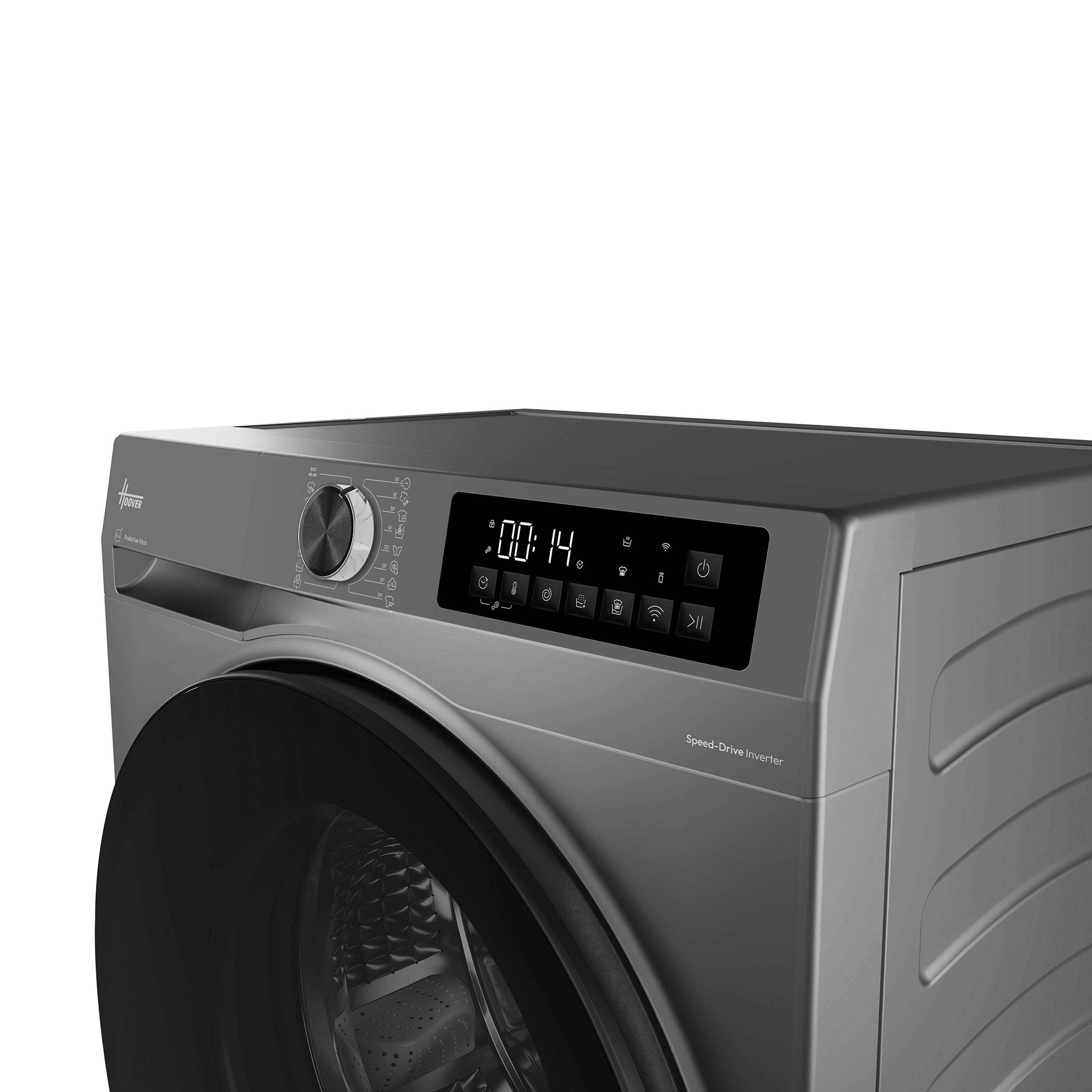 Hoover Waschmaschine H/ProWash 500 HBRQ610BCL8G-S, 10 kg, 1600 U/min, ProActive Wash, Soft Drum, Schnellprogramm – Bild 4 von 5