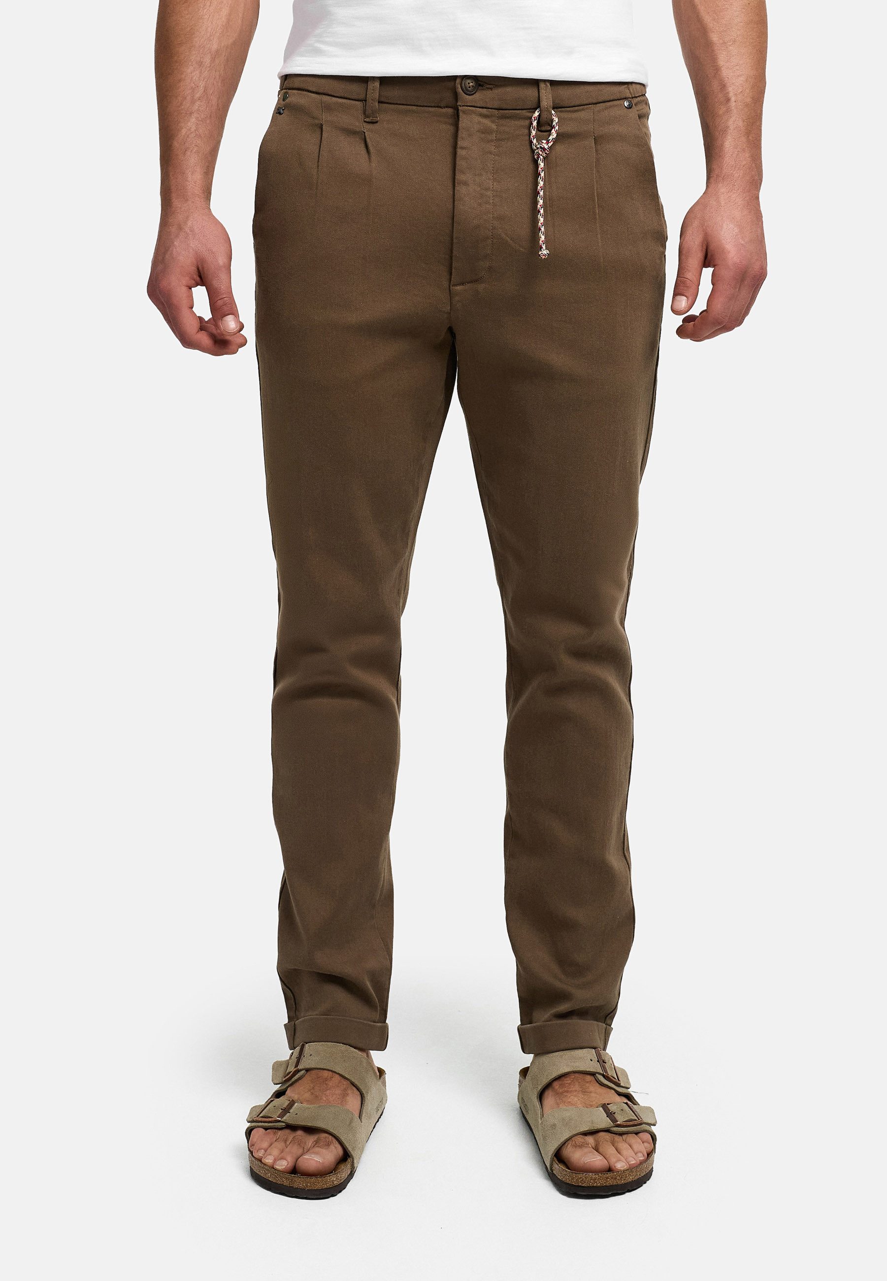 INDICODE Chinohose Herren INKnutzon Chino Hose Herrenhose mit Stretch-Komfort und modernem Rope-Detail