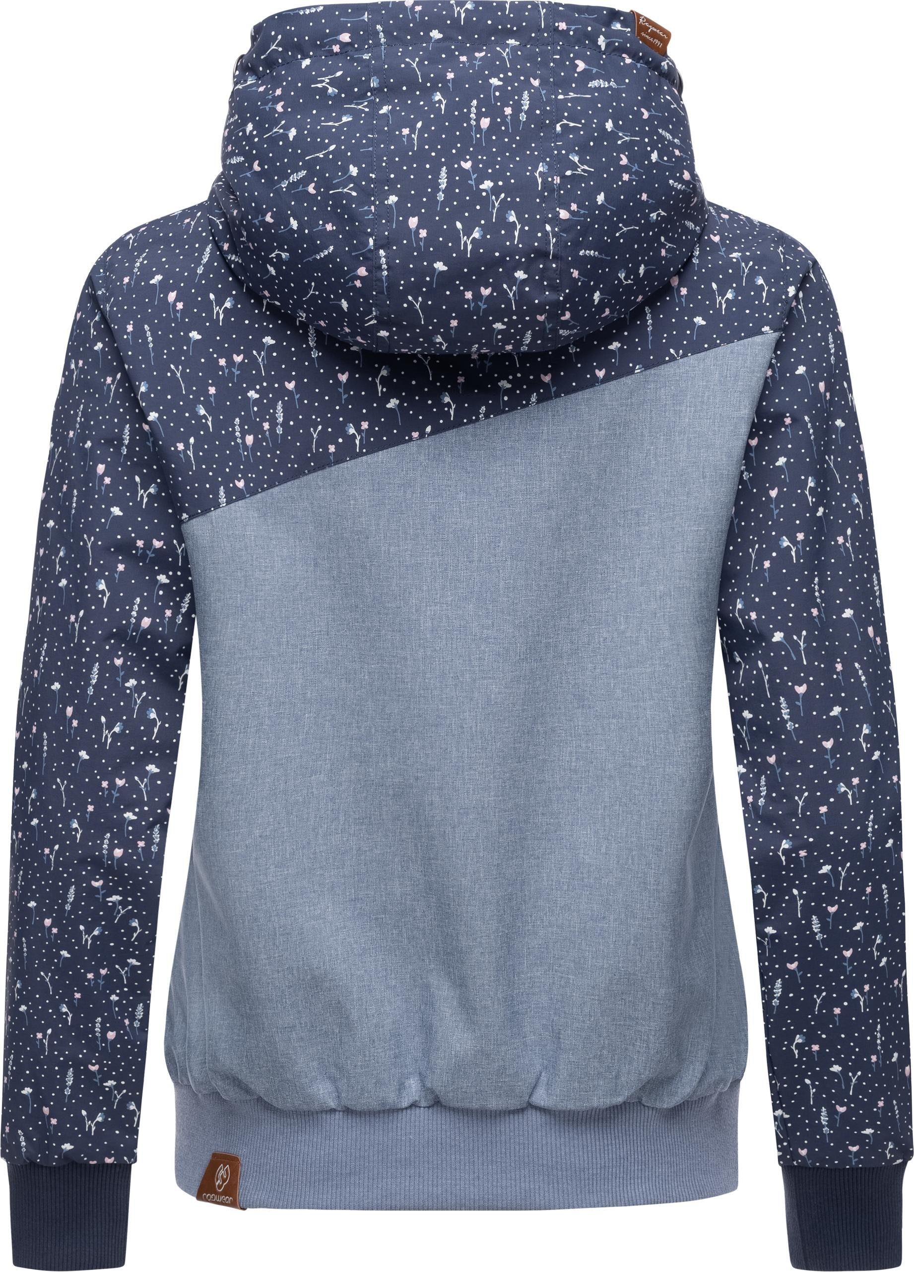 B mit indigo stylische Ragwear großer Nuggie Kapuze Übergangsjacke Funktionsjacke