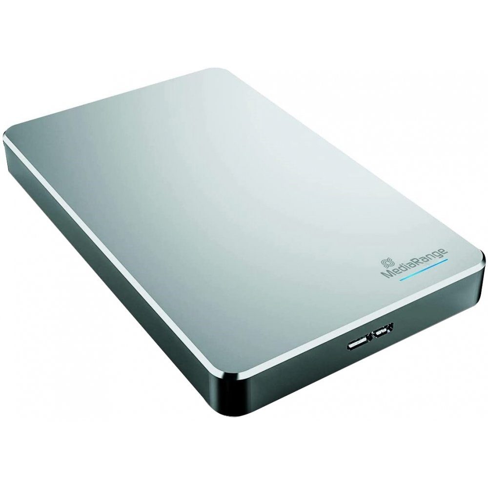 Mediarange MR996 1 TB HDD - Externe Festplatte - silber externe HDD-Festplatte 2,5 Zoll"