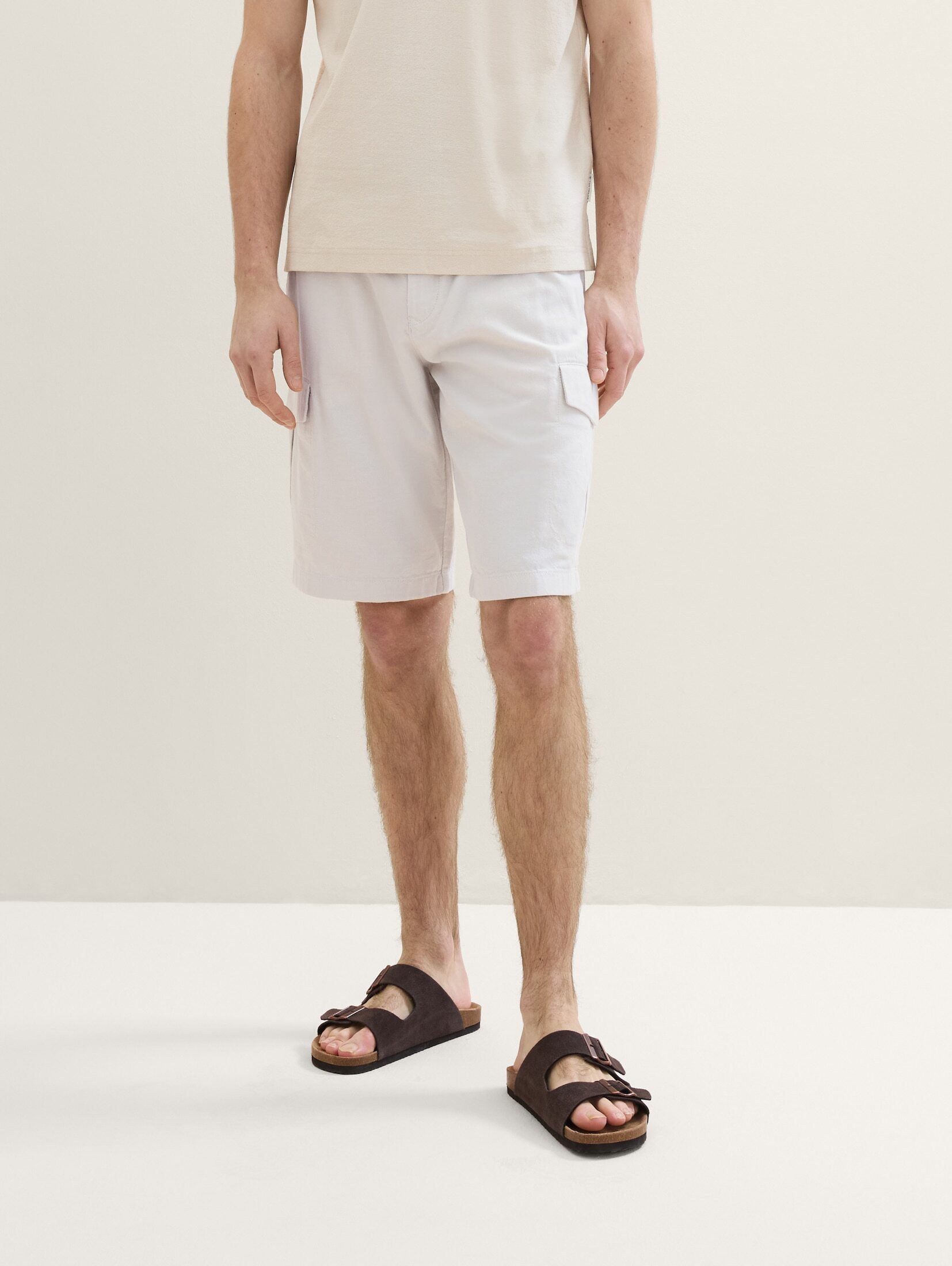 TOM TAILOR Bermuda Shorts, Uomo, Bianco (White 20000), 29