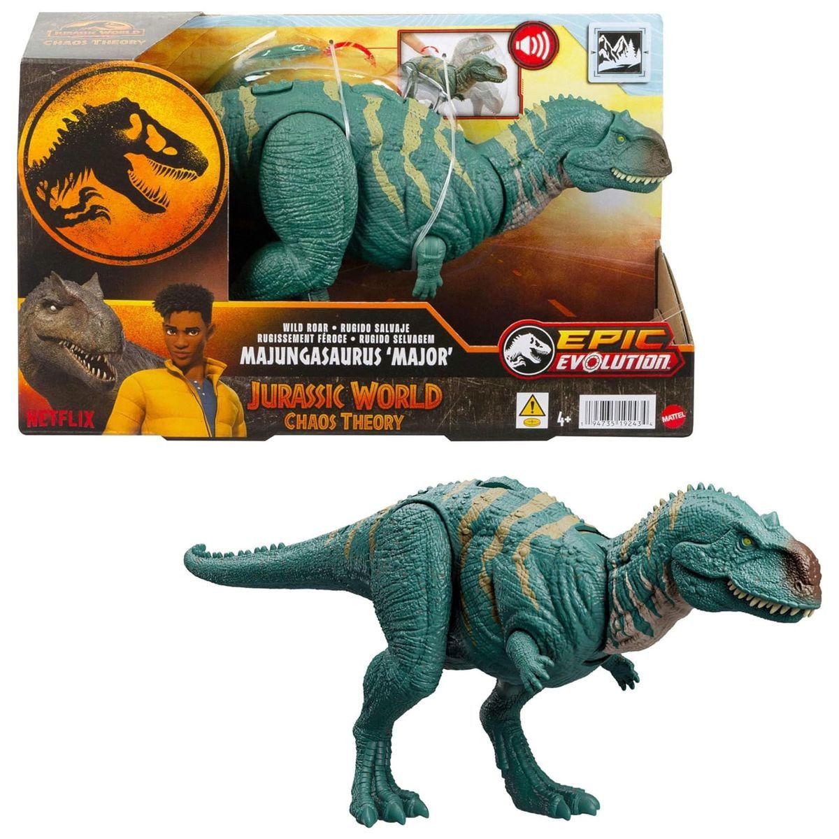 Mattel® Spielfigur Mattel HTK76 - Jurassic World - Majungasaurus 'Major' mit Sound