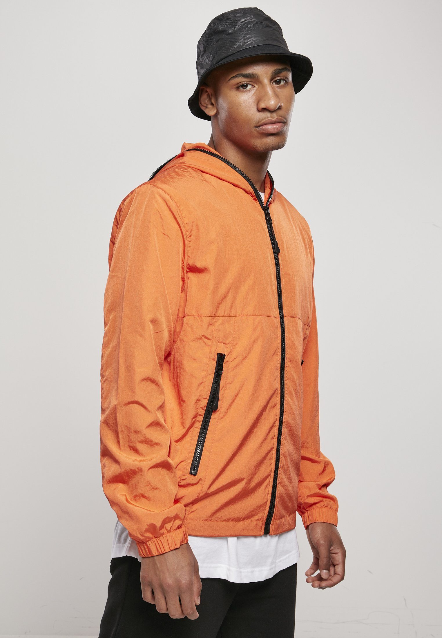 Jacket Full Crepe URBAN Sommerjacke Nylon mandarin (1-St) Herren CLASSICS Zip