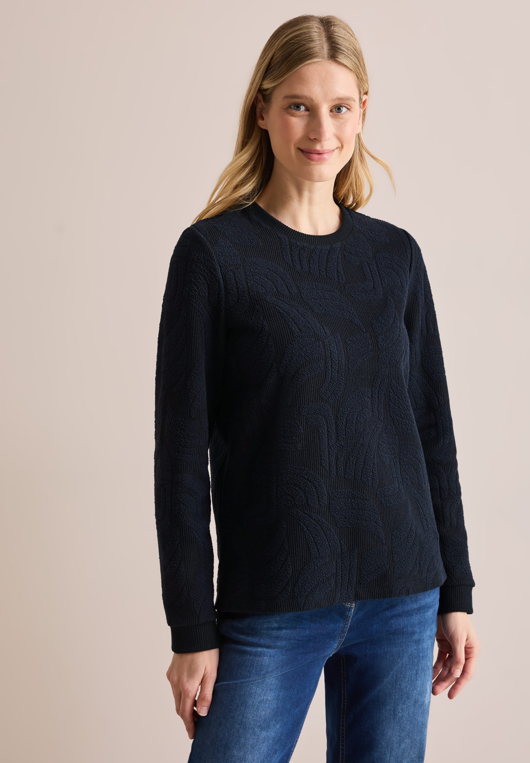CECIL Langarmshirt mit grafischem Muster günstig online kaufen
