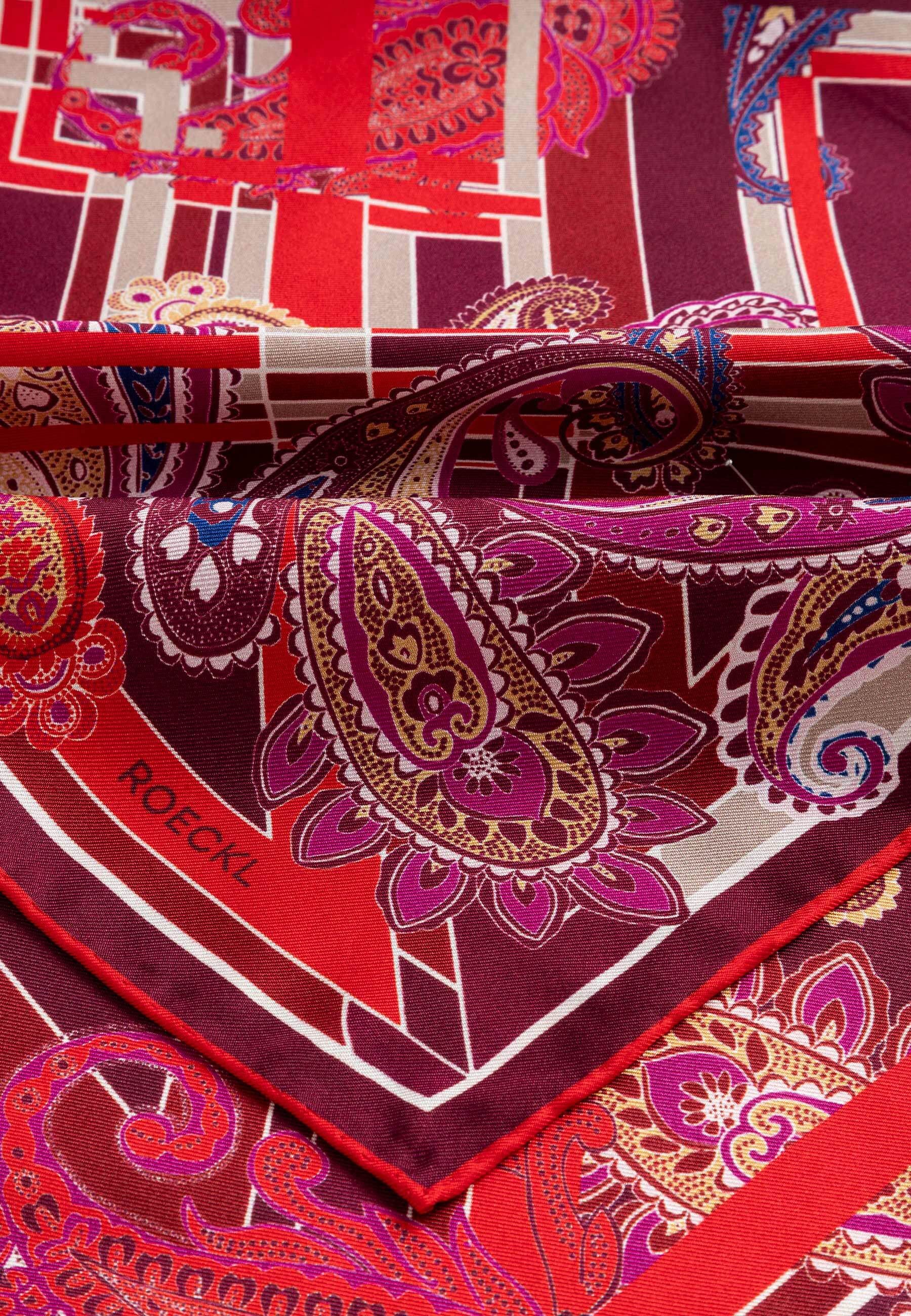 Roeckl Nickituch CHECK PAISLEY, Weiches Kaschmirtuch