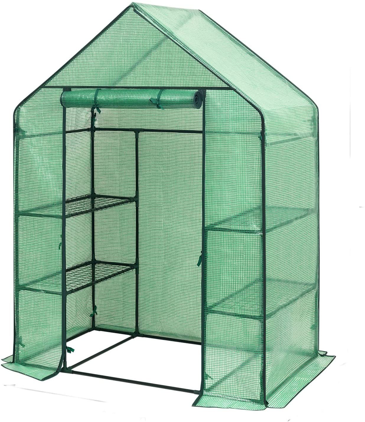Woltu Foliengewächshaus, Tomatengewächshaus Treibhaus Anzuchthaus grün günstig online kaufen
