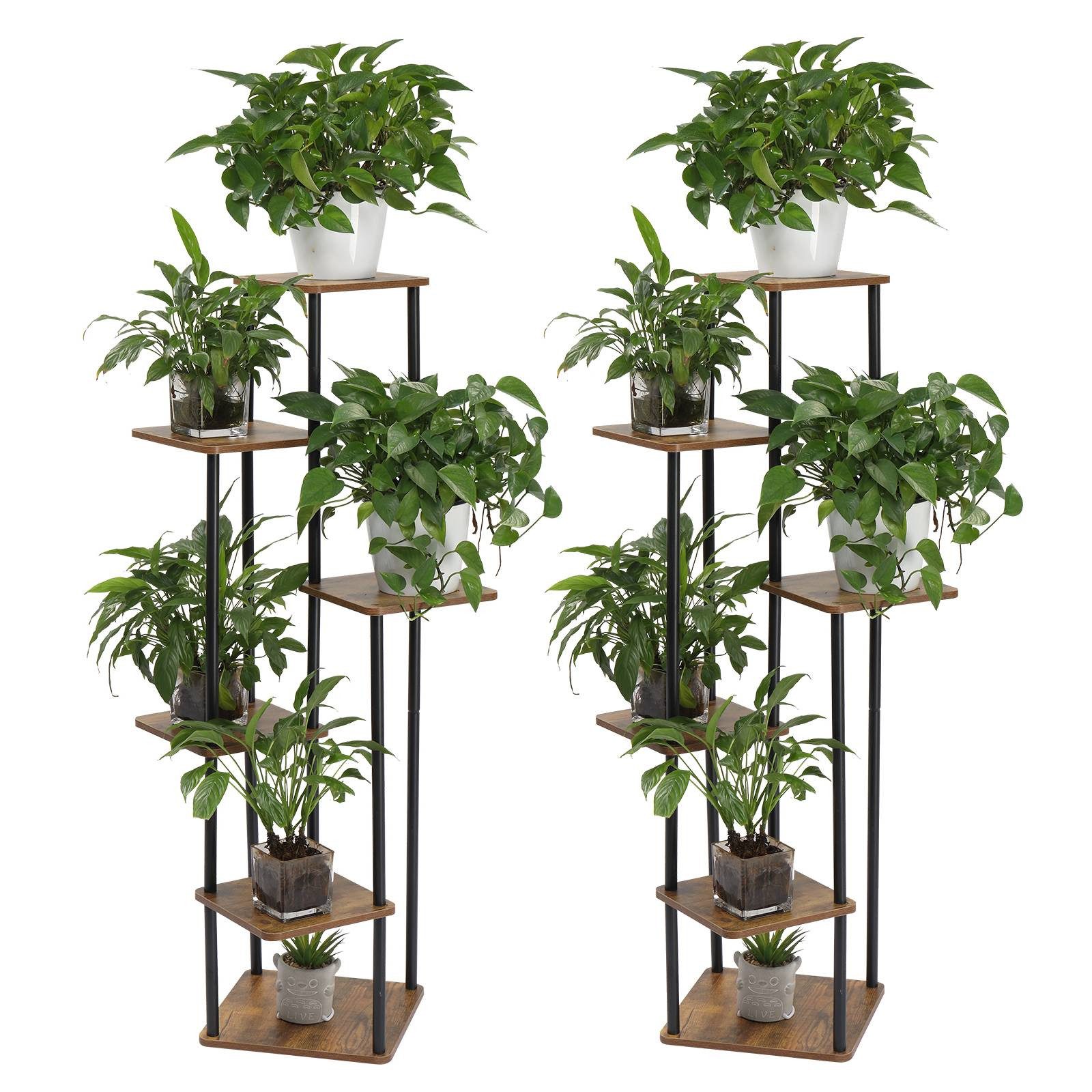 LALAHO Blumenständer Blumenständer Blumenständer 6 Etagen Blumenregal, 116.00x30.00x30.00cm