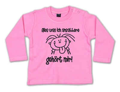 G-graphics Longsleeve Alles was ich ansabbere gehört mir! Baby Sweater, Baby Longsleeve T, mit Spruch / Sprüche, mit Print / Aufdruck, Geschenk zu jedem Anlass