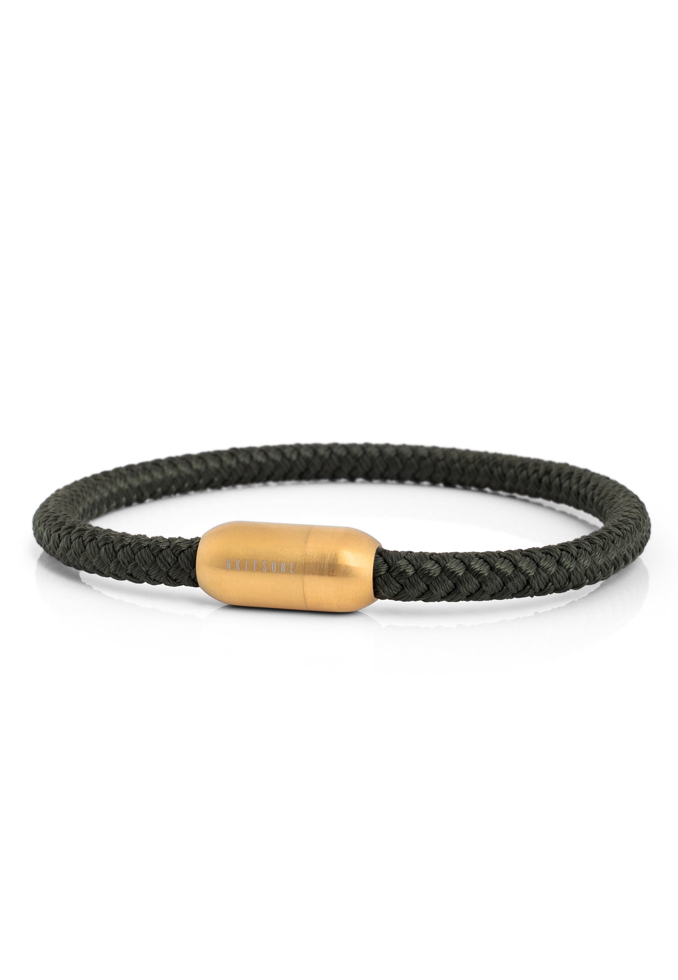 Armband Silvus Nylon-Armband - Mattgold - Olive 19,50cm