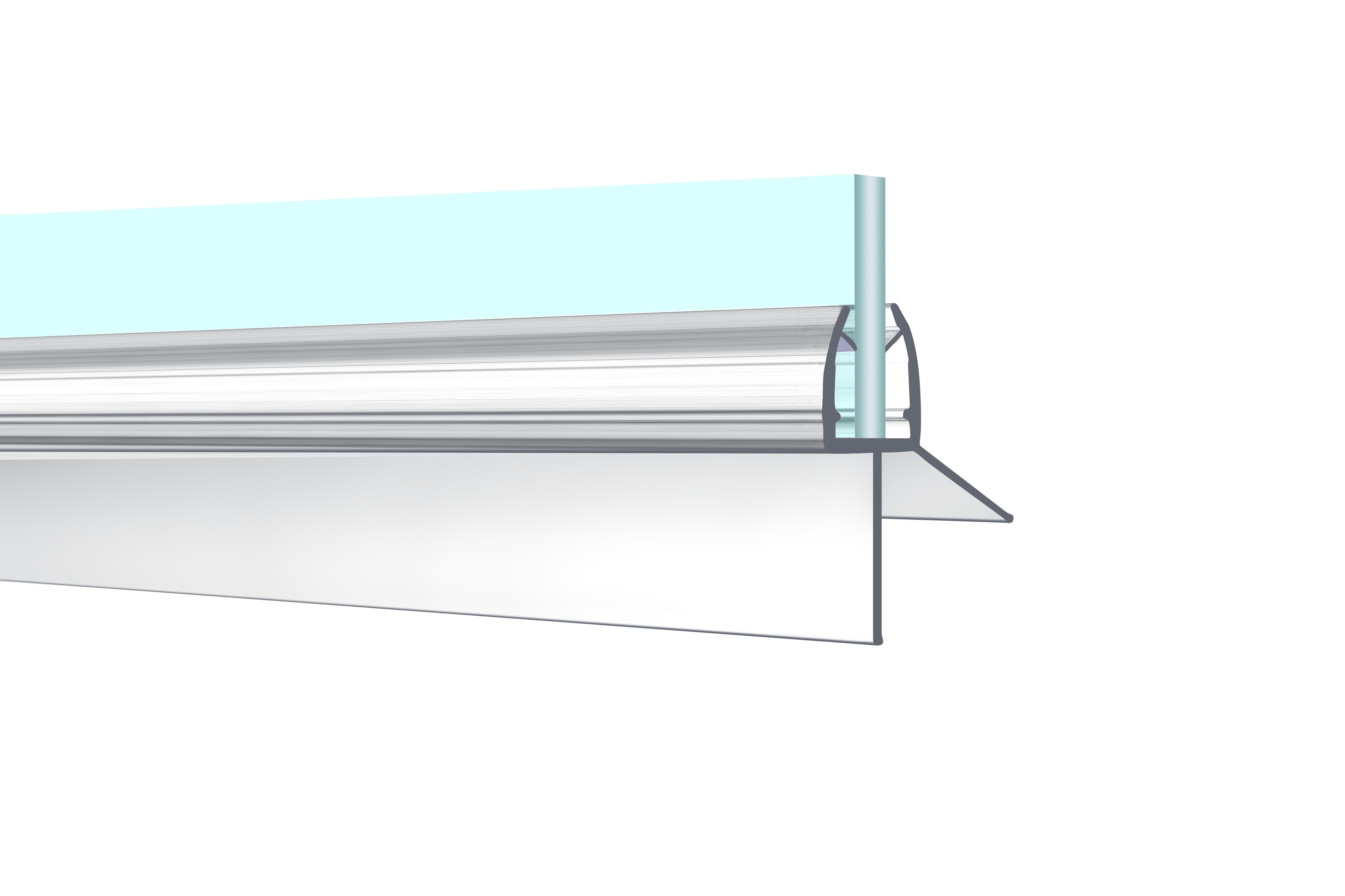 IMPTS Türbodendichtung Dichtung Dusche Ersatzdichtung Duschkabine Wasserabweiser, L: 100 cm, (Packung-Set, 2-St., Wasserabweisende Duschdichtung für Glastür mit – Bild 4 von 5