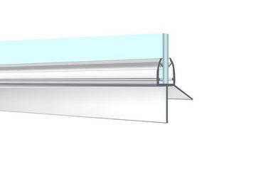 IMPTS Türbodendichtung, L: 100 cm, (Packung-Set, 1-St., Wasserabweisende Duschdichtung für Glastür mit Glasstärke 5mm / 6mm), Ersatz Türdichtung Mit verlängerten Gummilippen