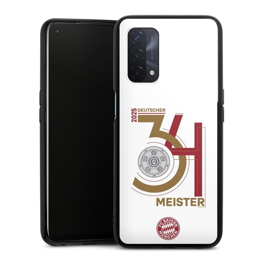 DeinDesign Handyhülle FC Bayern München Meister Offizielles Lizenzprodukt, Oppo A54 5G Silikon Hülle Bumper Case Handy Schutzhülle