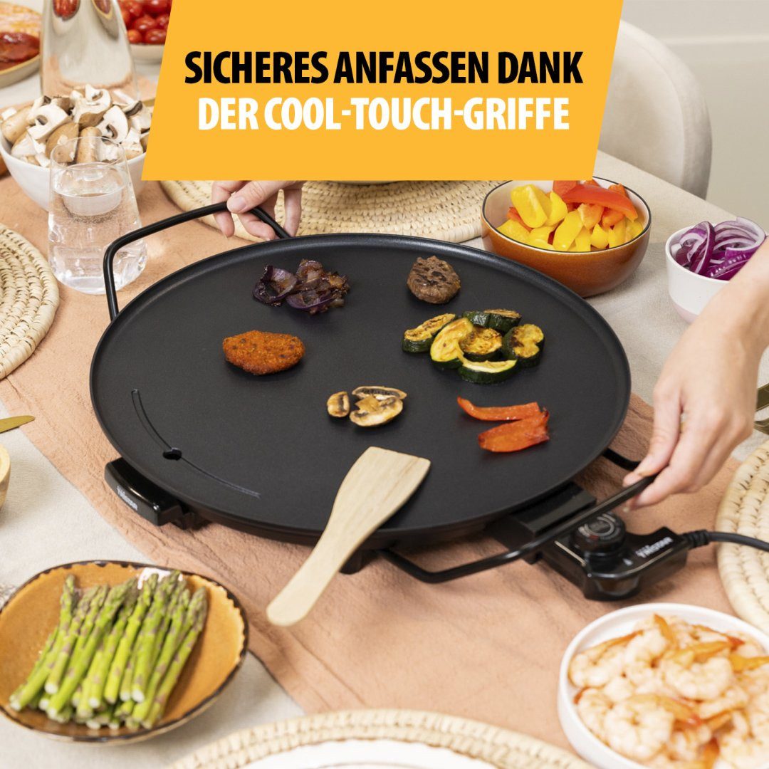 Tristar Tischgrill Tristar BP-2787 Circle Grill – Tischgrill für Grillgerichte, Crêpes &, 2000 W, Grillfläche Ø 40 cm – 2000 W Leistung
