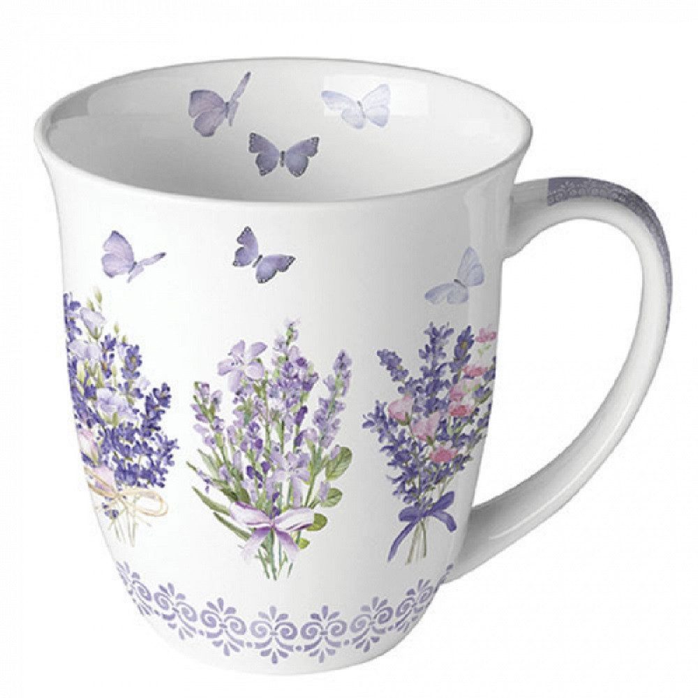 Becher Porzellan, Schmetterling, Garten, Mug, Butterfly Kollektion