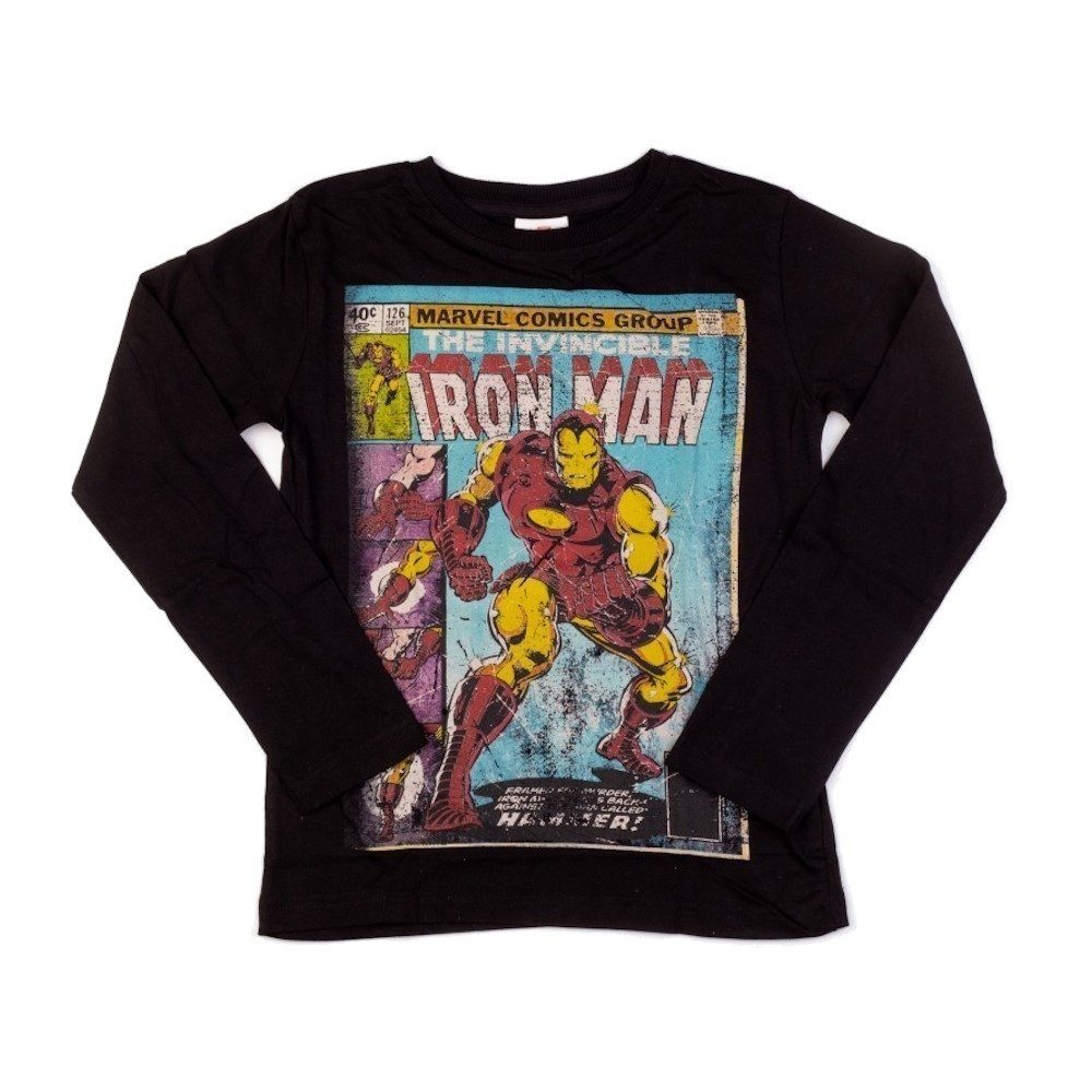 MARVEL T-Shirt Marvel Langarm-T-Shirt für Jungen, Iron Man & Comic-Helden, 134–164