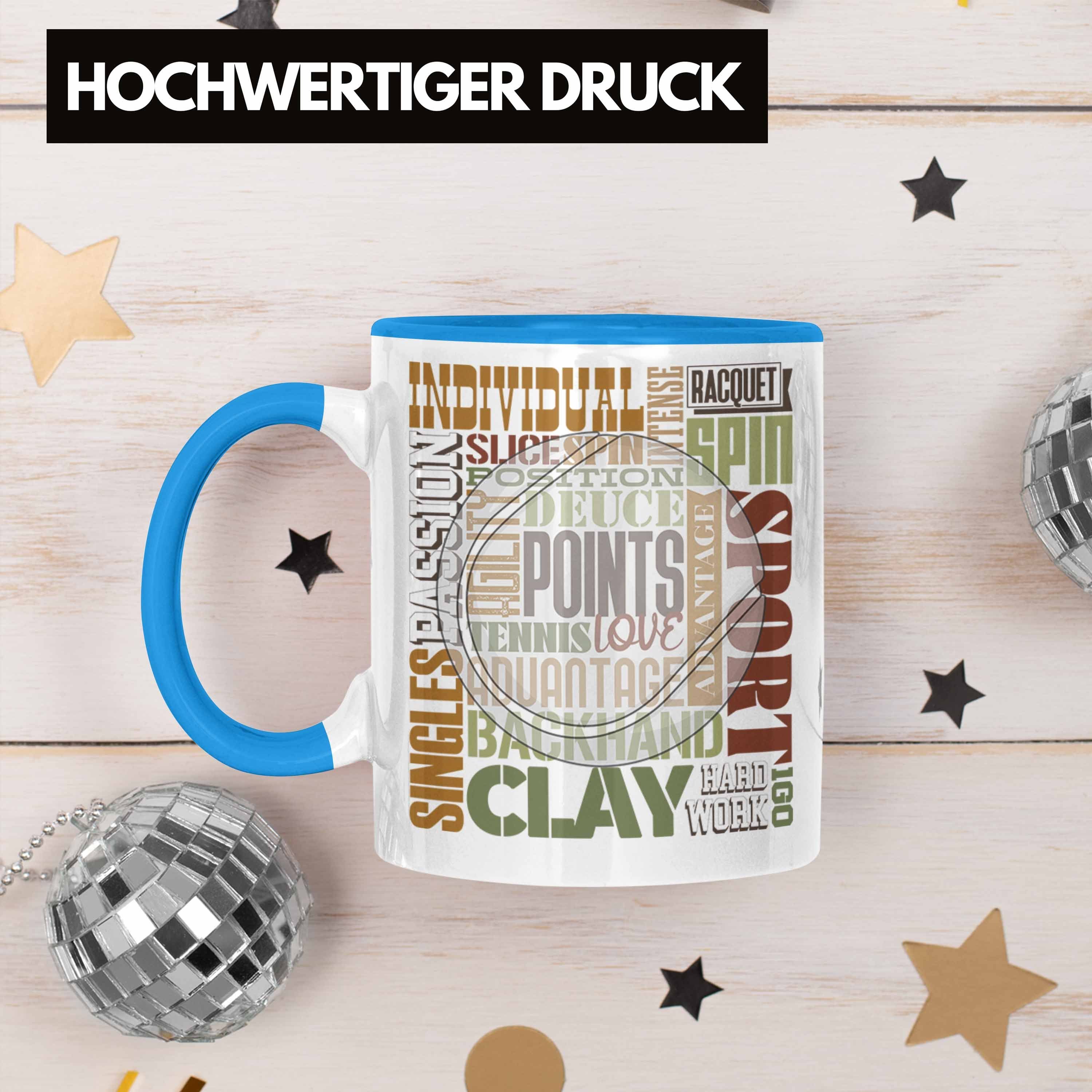 Tasse Blau Tasse Geschenk Trendation für Baseball Baseballspieler