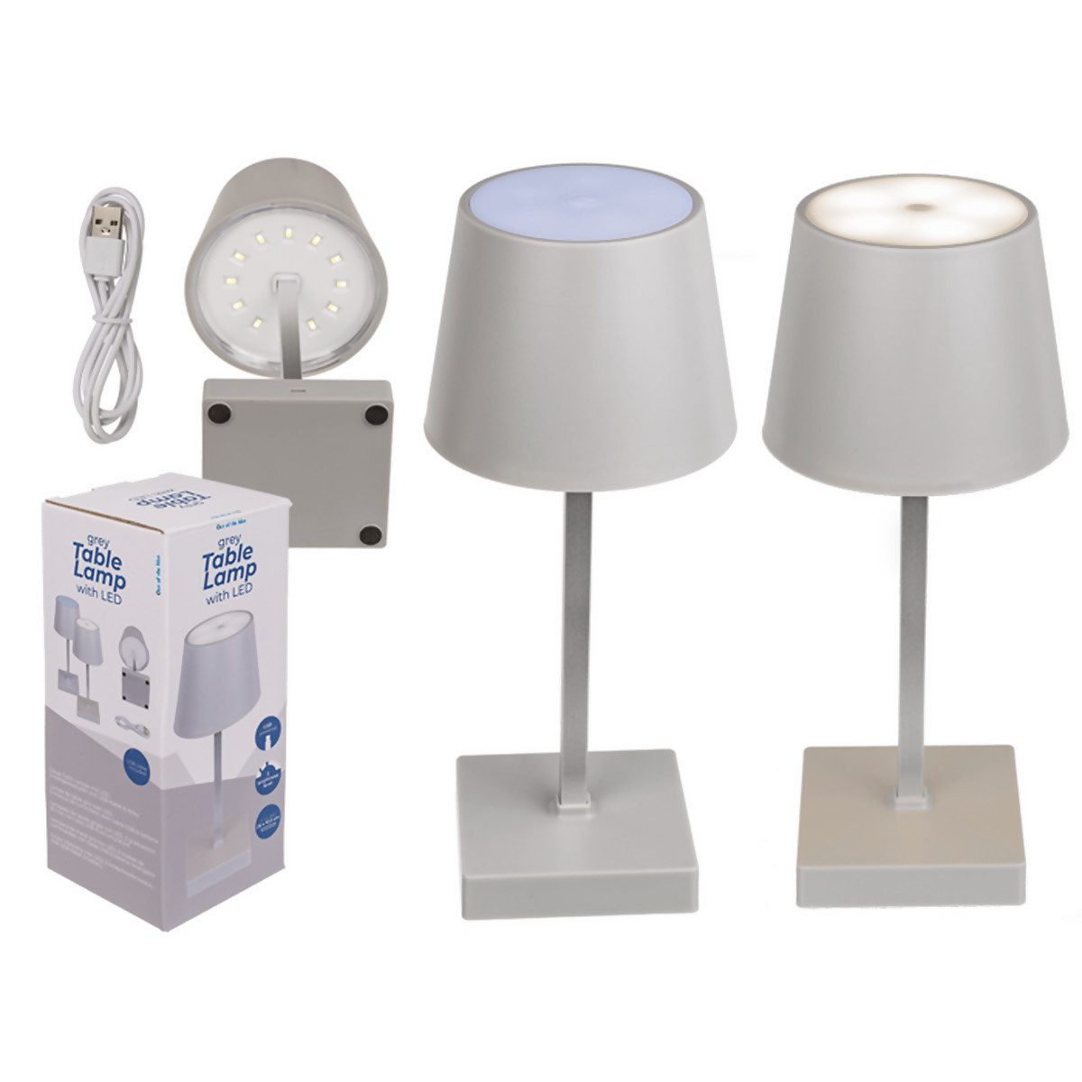 Out of the Blue LED Schreibtischlampe Graue Tisch-Lampe mit LED