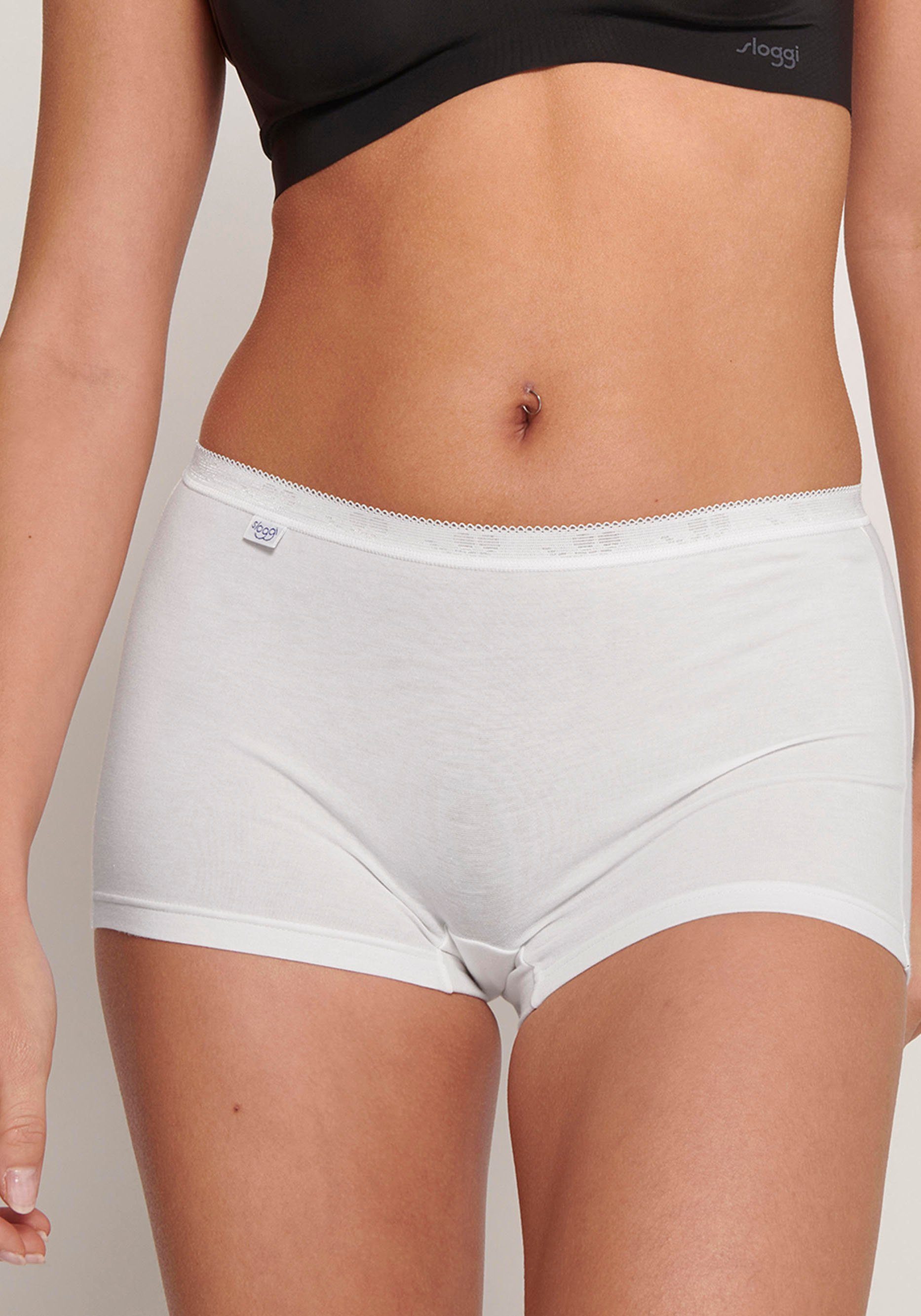 Basic Panty Sloggi mit (Packung, sloggi-Flag white + 2-St) Short kleinem