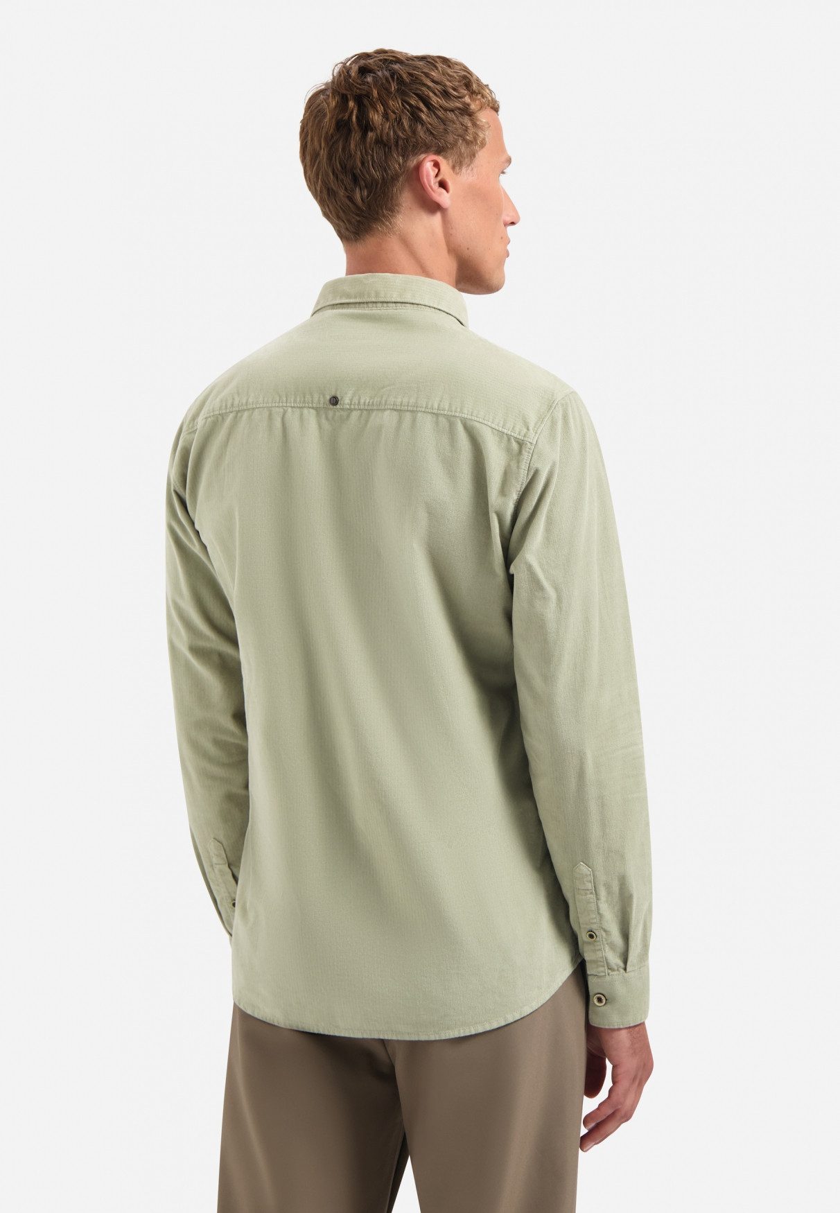 NO EXCESS Langarmhemd No Excess Cordhemd Shirt Solid Fine Herringbone günstig online kaufen