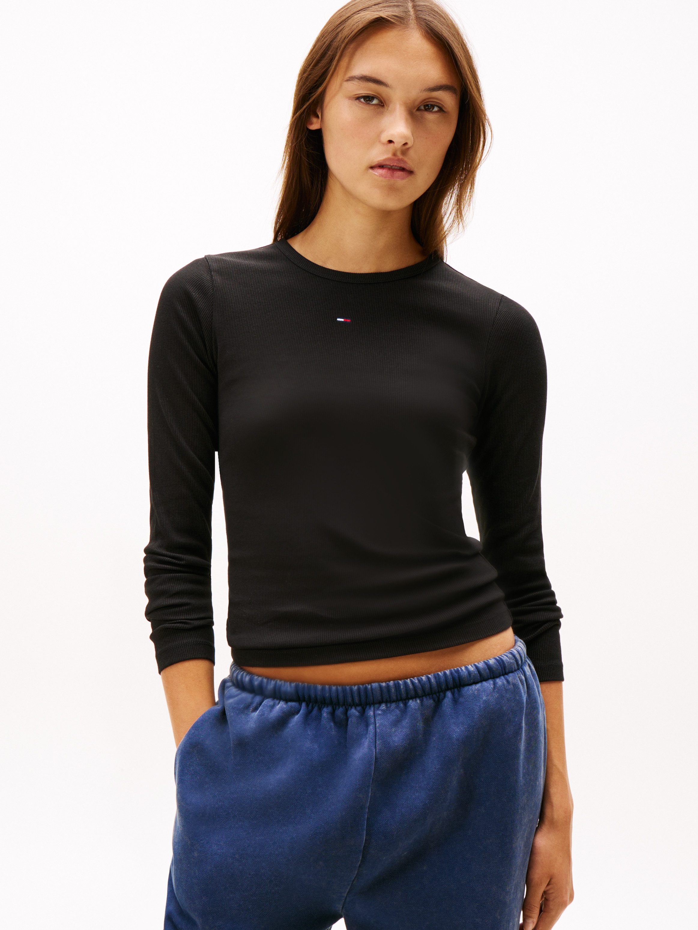 Tommy Jeans Langarmshirt TJW 2PACK SLIM ESSENTIAL RIB LS (Packung, 2-tlg., günstig online kaufen