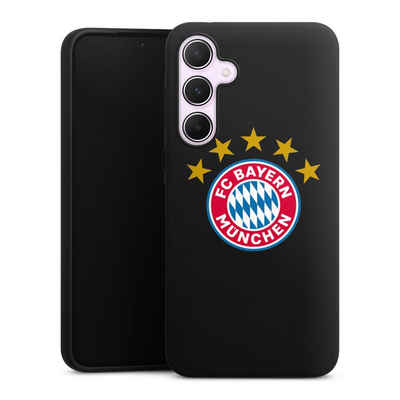 DeinDesign Handyhülle FC Bayern München FCB Sterne FCB Logo mit Sterne - ohne Hintergrund, Samsung Galaxy A55 5G Silikon Hülle Premium Case Handy Schutzhülle
