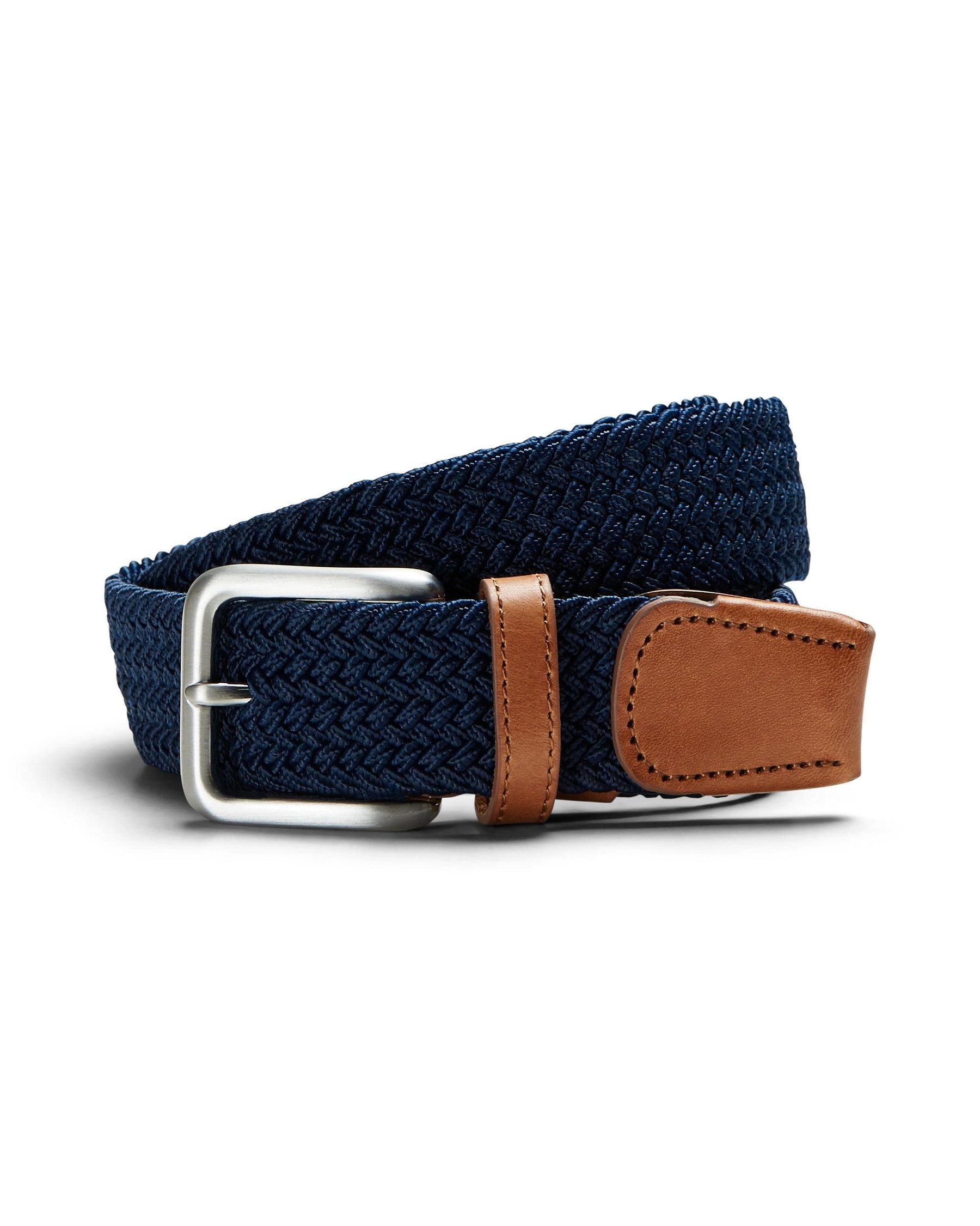 Jack & Jones Ledergürtel Elastischer Stoff Gürtel Flecht Stretch Belt ohne Löcher JACSPRING (Basic) JACSPRING WOVEN BELT NOOS