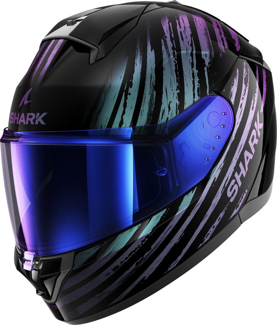 Shark Motorradhelm Ridill 2 Assya Helm, integriertes Sonnenvisier,vorbereitet für Kommunikationssystem
