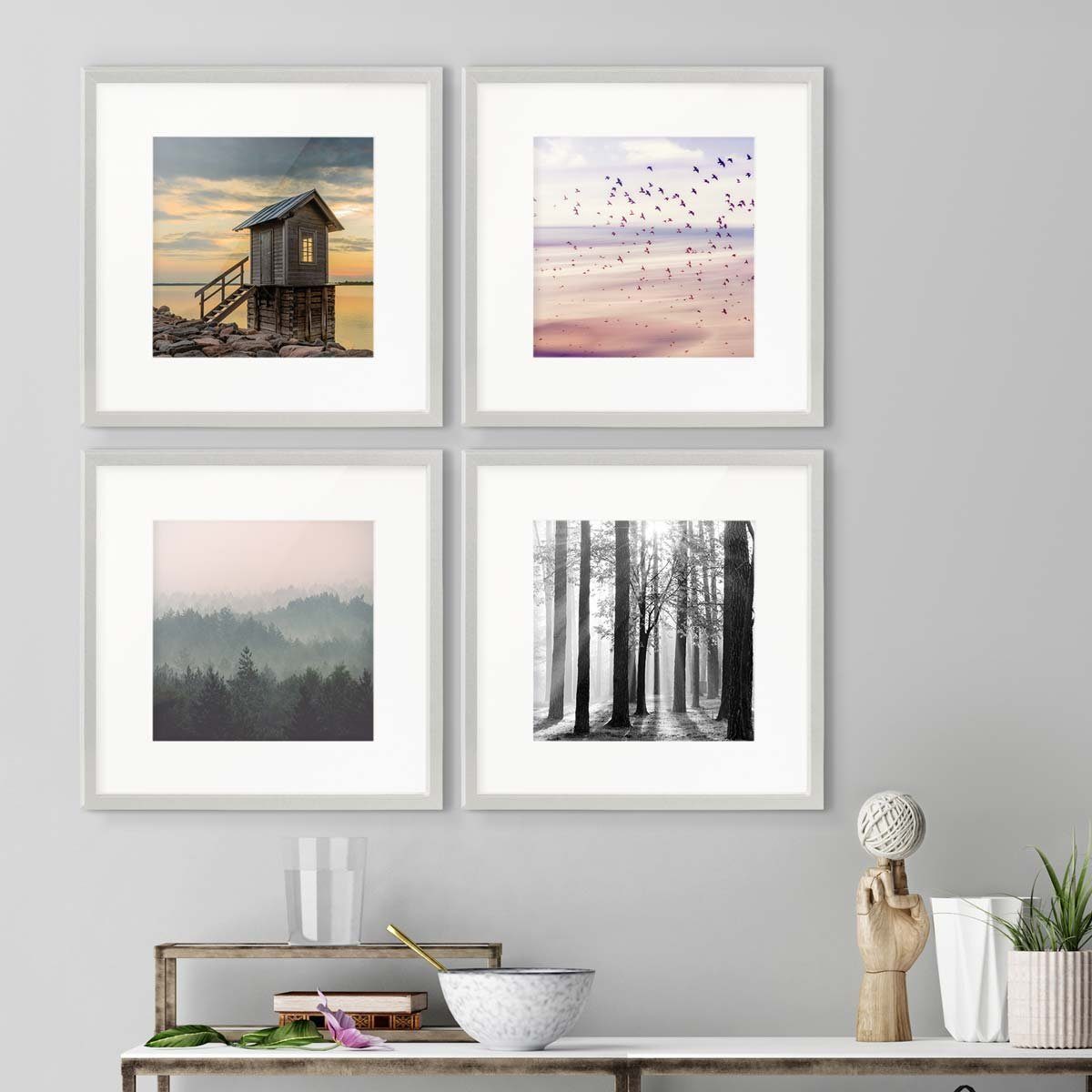 PHOTOLINI Bilderrahmen 4er Set 30x30 cm günstig online kaufen