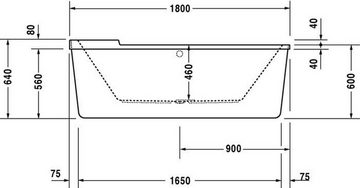 Duravit Einbauwanne Duravit Oval-Badewanne STARCK 180x80 frs