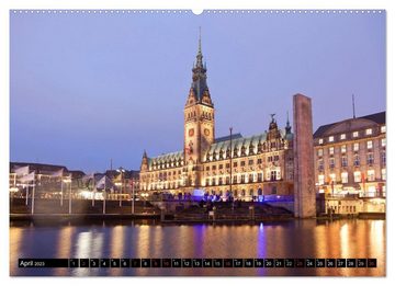 CALVENDO Wandkalender Hansestadt Hamburg (Premium, hochwertiger DIN A2 Wandkalender 2023, Kunstdruck in Hochglanz)