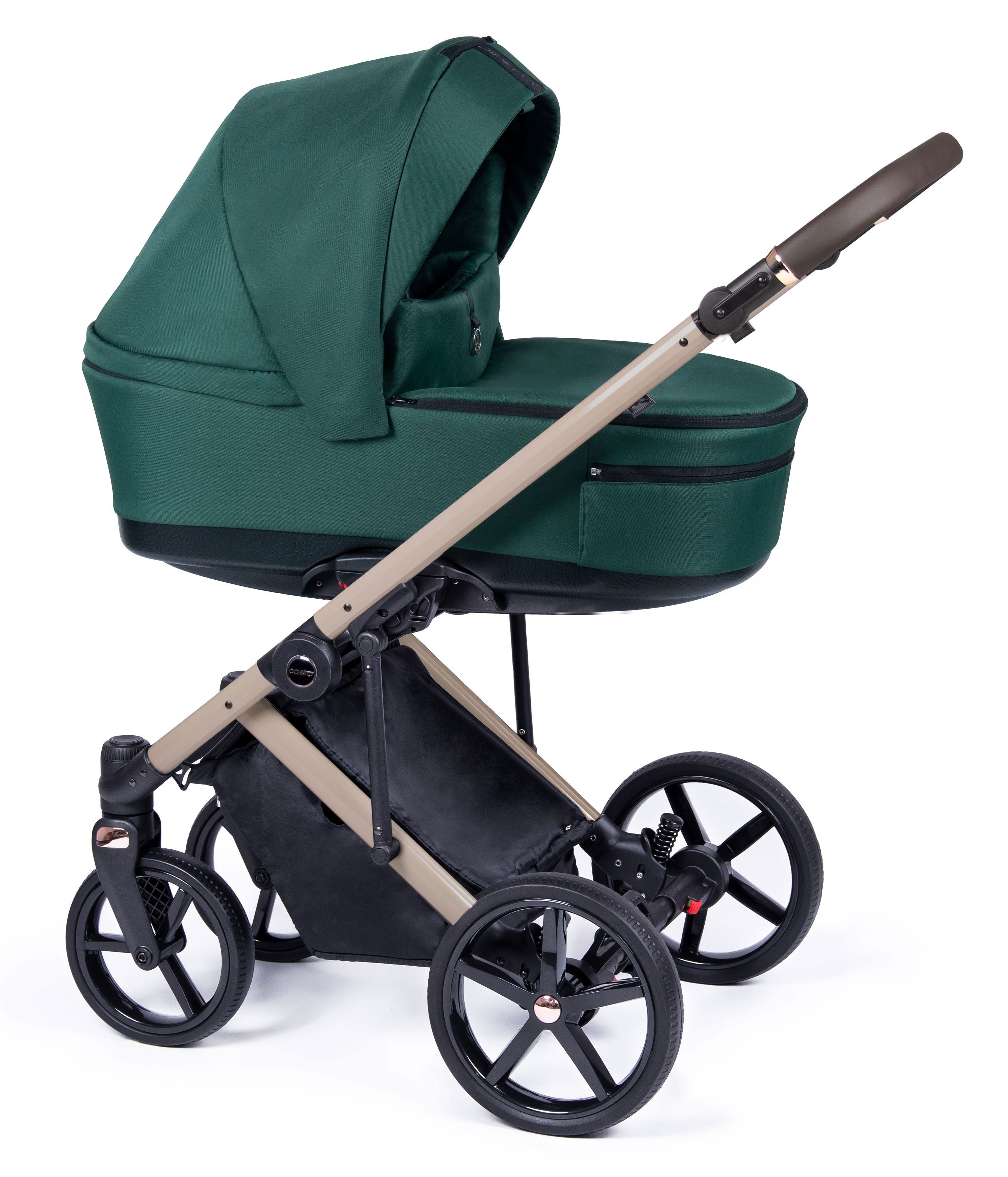 24 Kombi-Kinderwagen Petrol - babies-on-wheels 1 = in Gestell in - Kinderwagen-Set beige Fado Teile 2 14 Designs