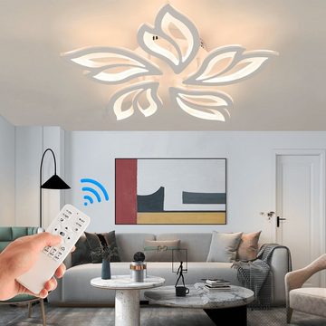 oyajia Deckenleuchte LED Deckenleuchte, 30/50W Moderne Deckenlampen 5 Sterne Kronleuchter, LED fest integriert, Kaltweiß/Naturweiß/Warmweiß, Dimmbar mit Fernbedienung, für Kinderzimmer Schlafzimmer Wohnzimmer