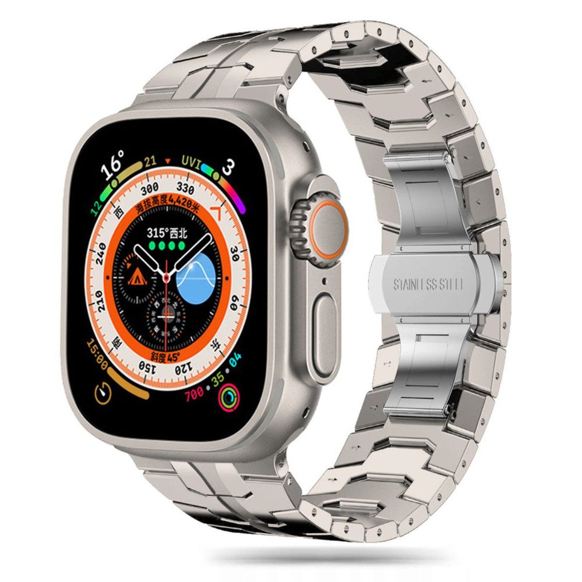 TECH PROTECT Smartwatch-Armband, Elegantes Edelstahlarmband mit sicherem Verschluss