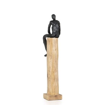 Moritz Skulptur Mann klein, Holz Deko Figuren Wohnzimmer Holzdeko Objekte Holzdekoration