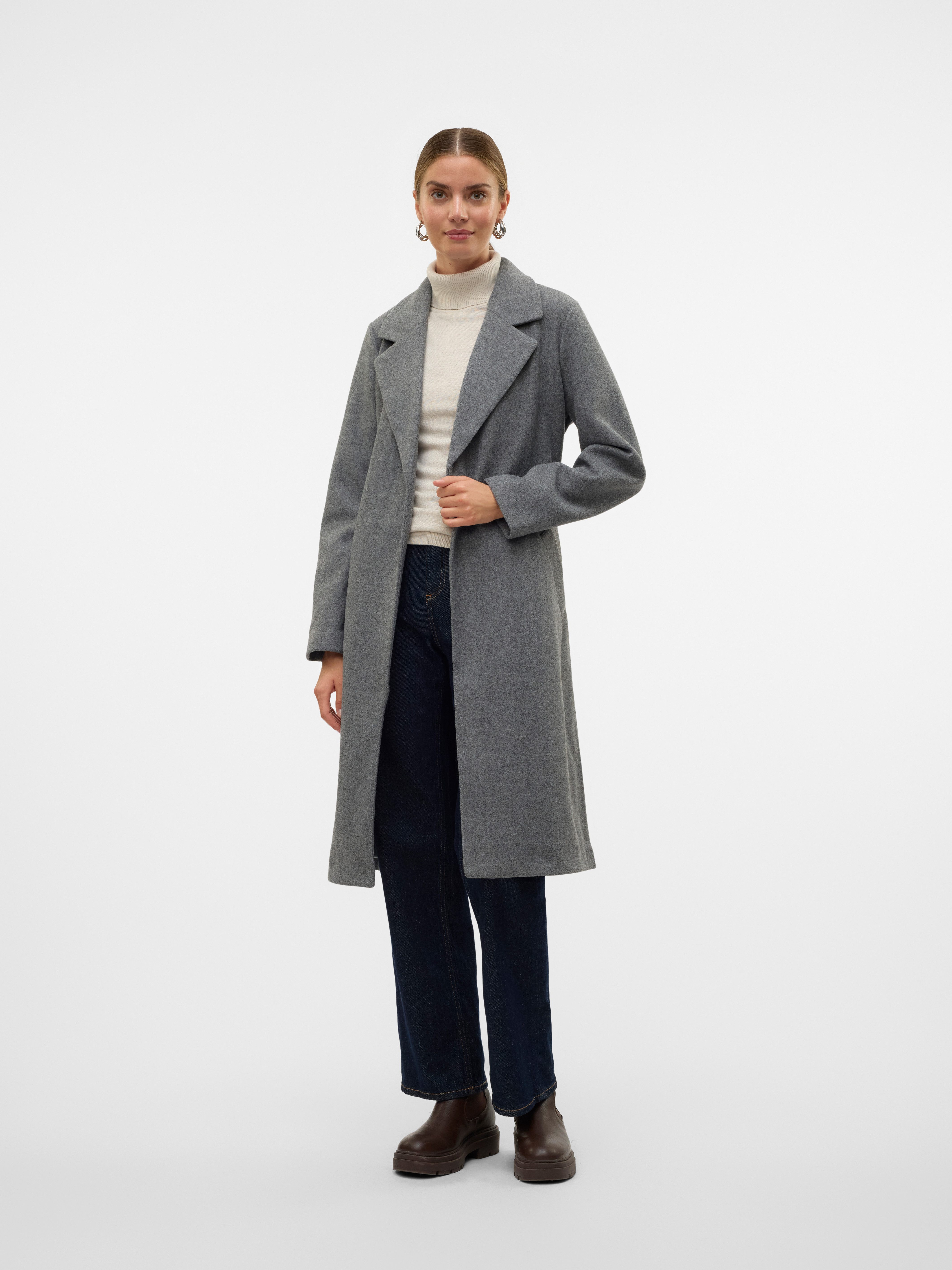 Vero Moda Langmantel VMFORTUNEAYA SS23 LONG COAT NOOS Kunstfaser