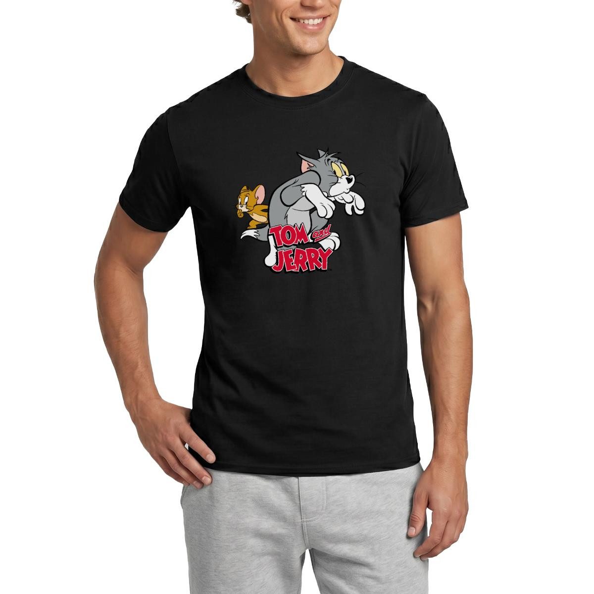 Spreadshirt T-Shirt Tom Und Jerry Auf Samtpfoten Männer T-Shirt (1-tlg)