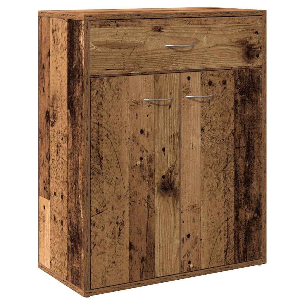 vidaXL Sideboard NA Sideboard Anrichte Schrank Lowboard Altholz-Optik 60x30x75 cm Holzw