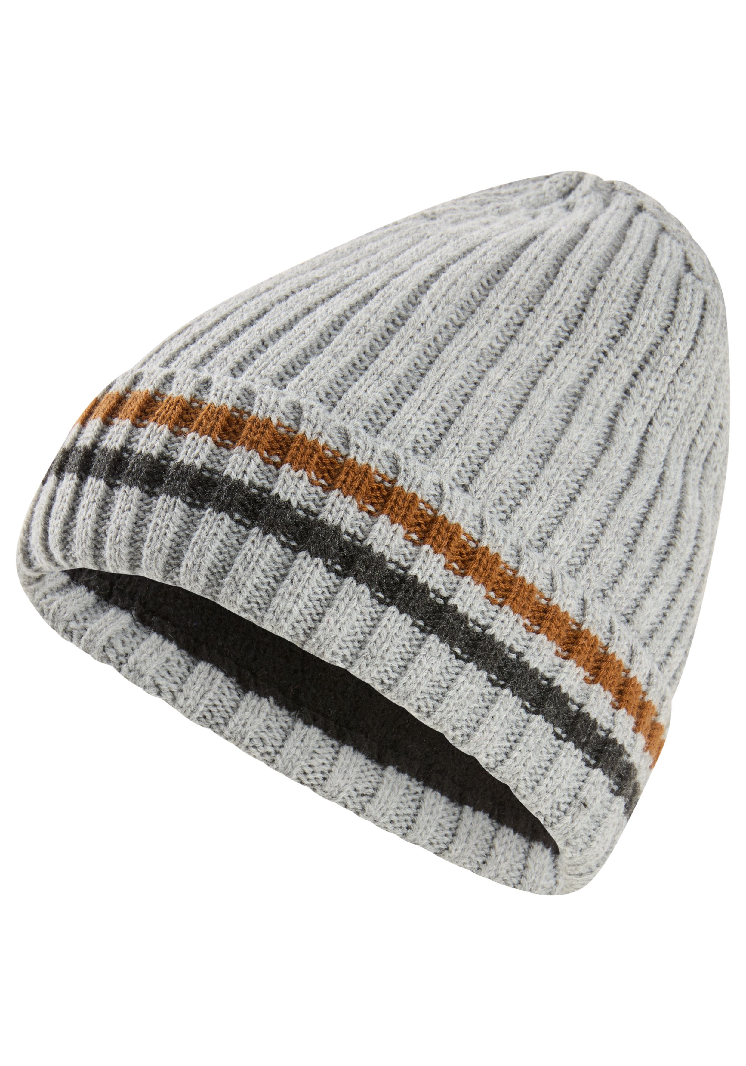 Man's World Strickmütze mit wärmenden Fleecefutter