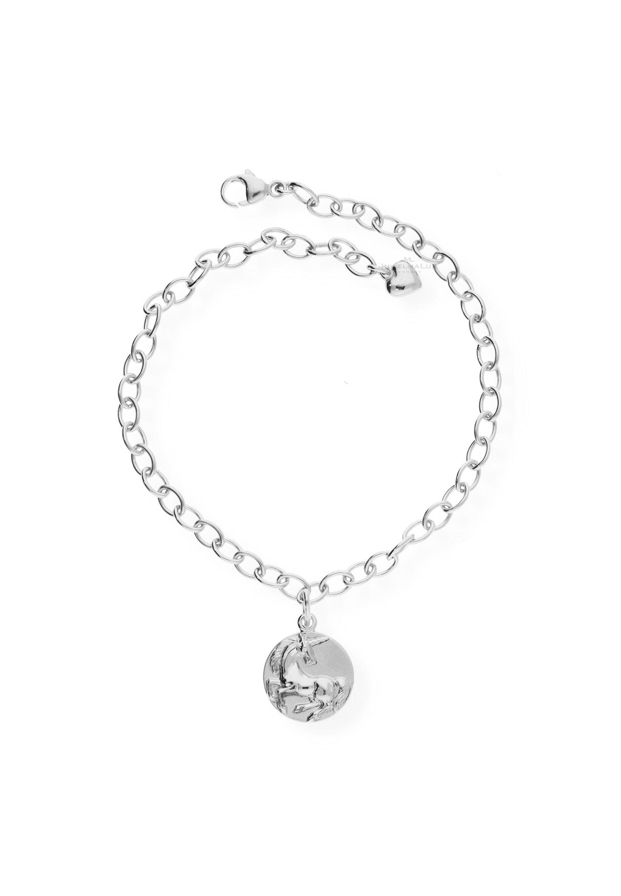 Silber Schmuckschachtel Silber Armband Damen Armband Silberarmband inkl. (1-tlg), mit Einhornanhänger 925/000, JuwelmaLux