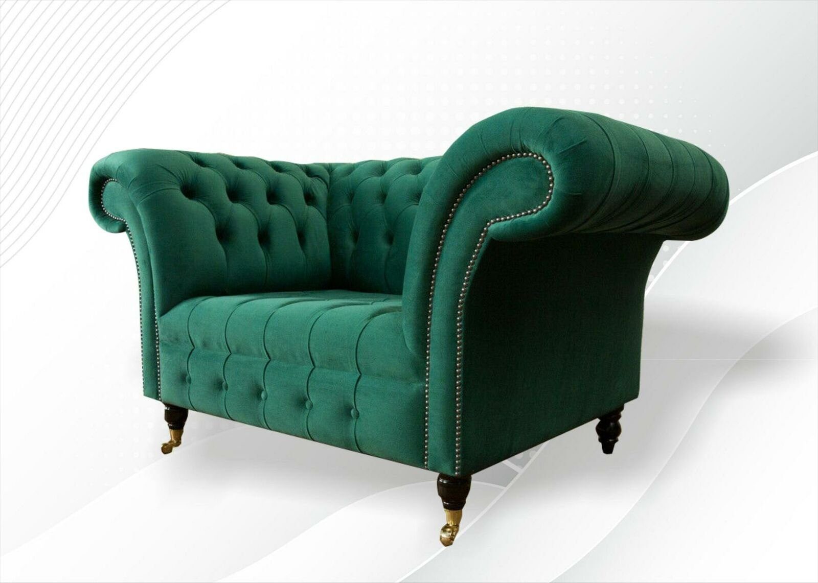 Europe Grüne Chesterfield Chesterfield-Sofa Neu, Made 3+2+1.5 Couchgarnitur in Sofas Sitzer Luxus JVmoebel