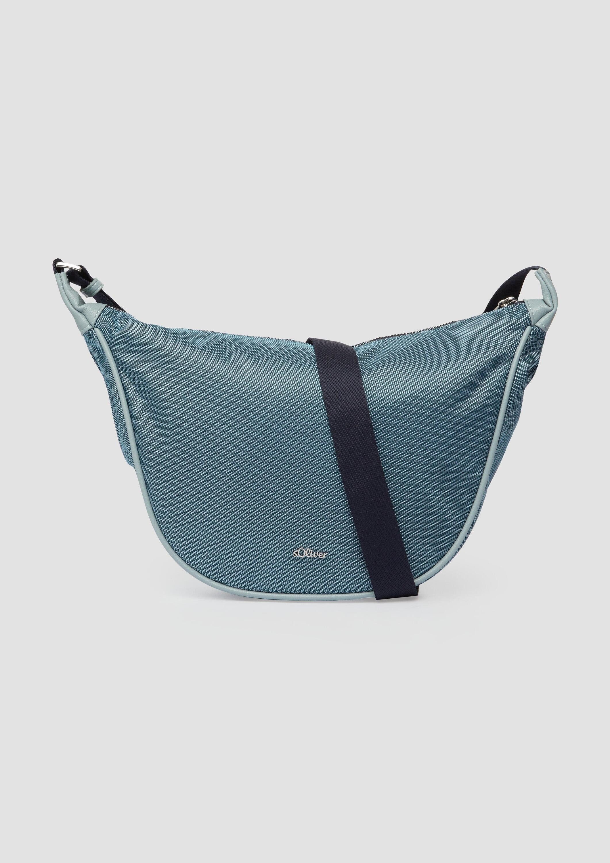 s.Oliver Umhängetasche Tasche, Halbmondtasche mit Reißverschlussfach und Logo