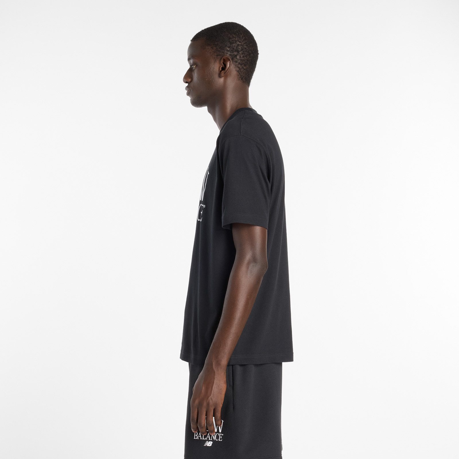 New Balance T-Shirt mit modernem Print-Design, Kurzarm, aus Baumwolle