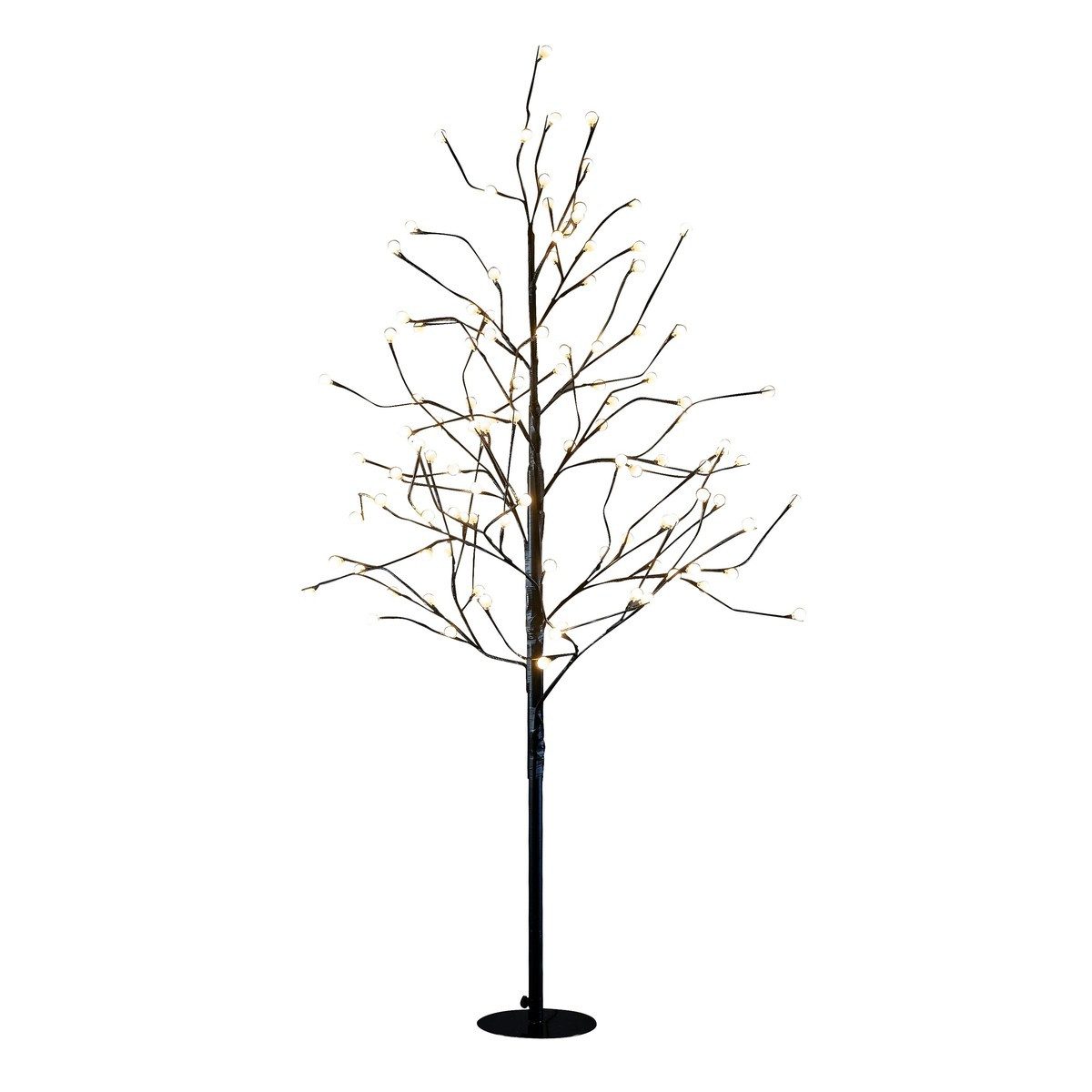Luca Lighting Künstlicher Weihnachtsbaum Luca Lighting Baum schwarz klassisch weiss 108led IP44 und Timer - h15