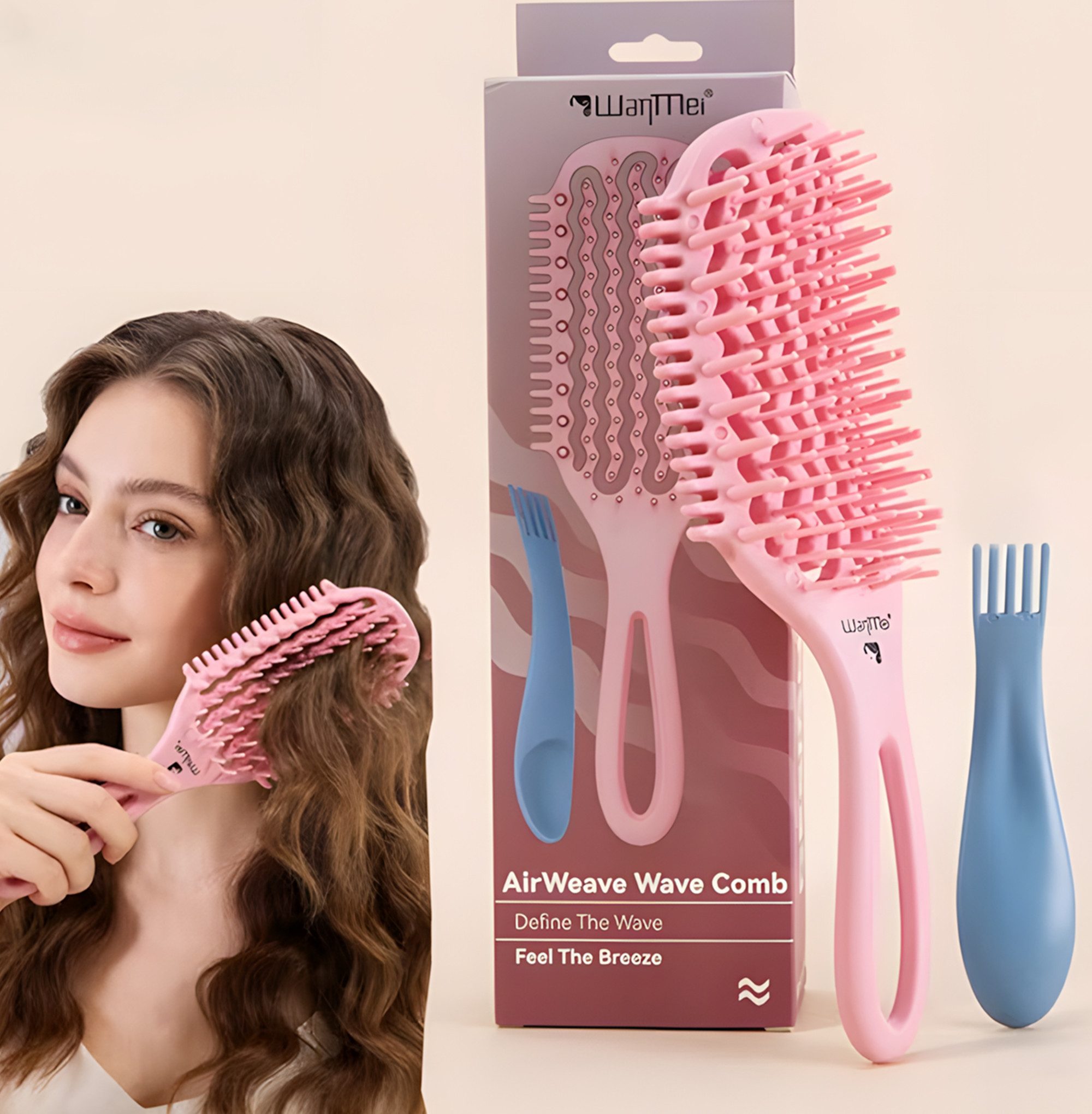 Forrlite Haarbürste Haarbürsten-Set Entwirrbürste für Nass & Trocken Haar, Haarbürsten-Set Entwirrbürste Paddle Bürste, Haarbürste für Nass- & Trockenhaar, Anti-Frizz Stylingbürste für Damen Herren, Nass- und Trockenanwendung, langer Haarkamm