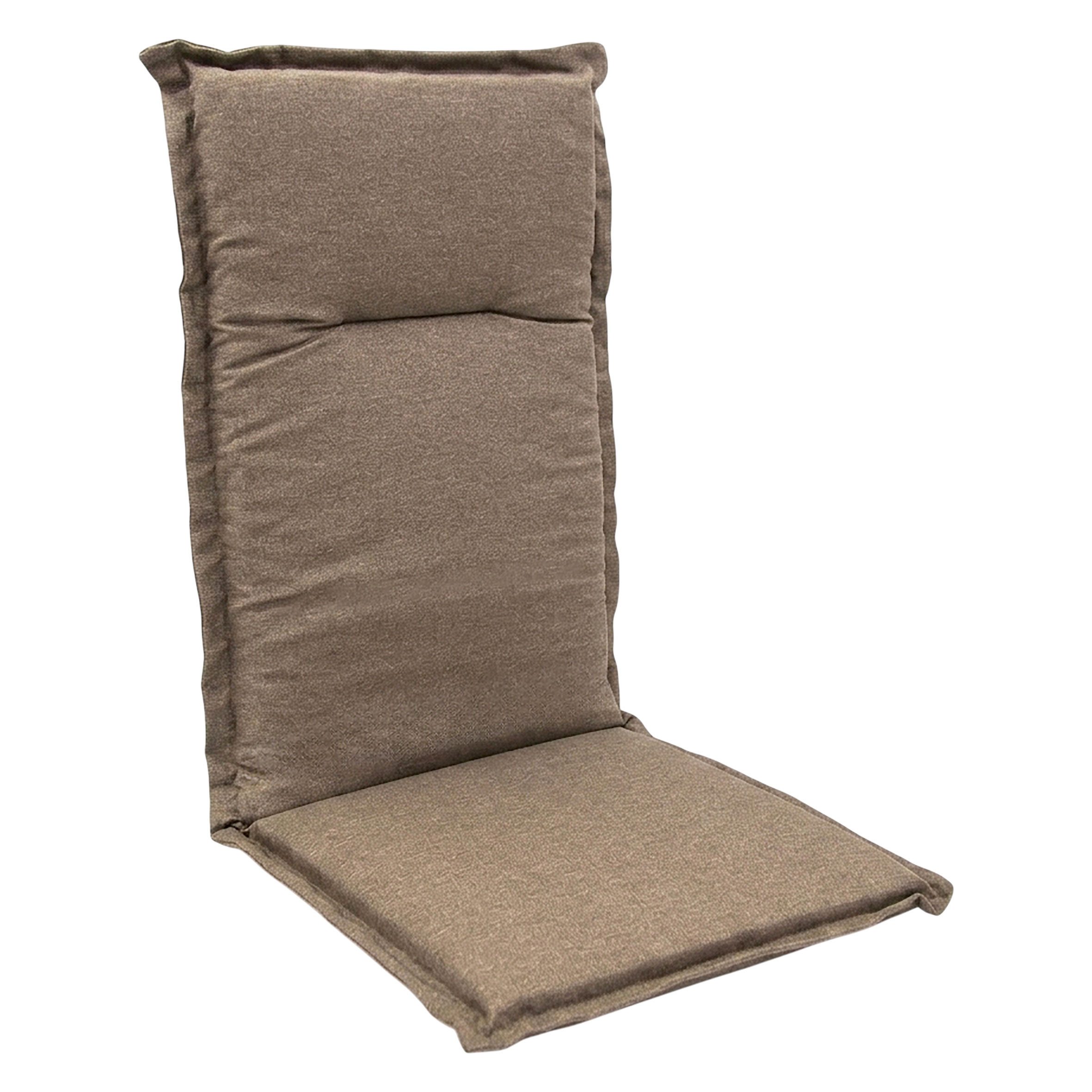 Spetebo Hochlehnerauflage Universal Hochlehner Auflage 123 cm, (Packung, 1 St., 1 Auflage), Polsterauflage für Hochlehner Gartenstühle